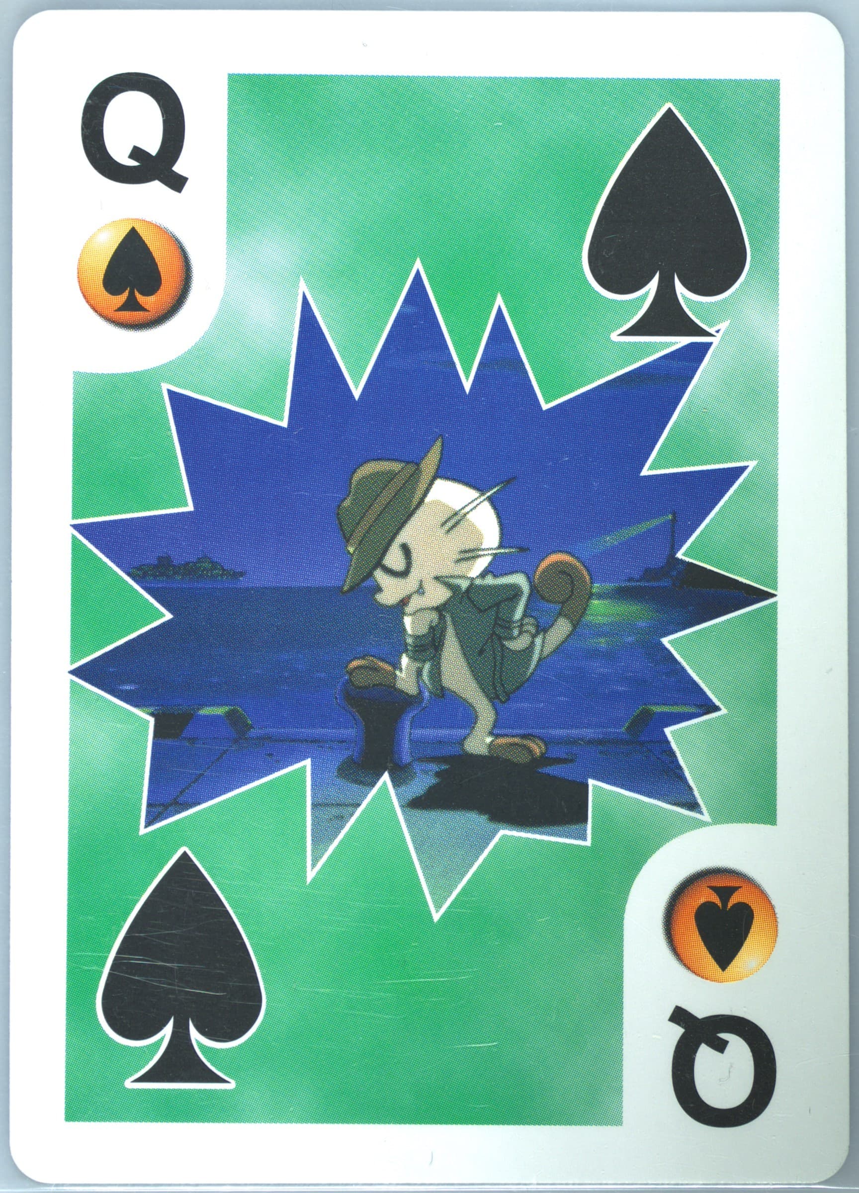 Meowth Queen of Spades 1999 Bicycle Pokemon Playing Cards