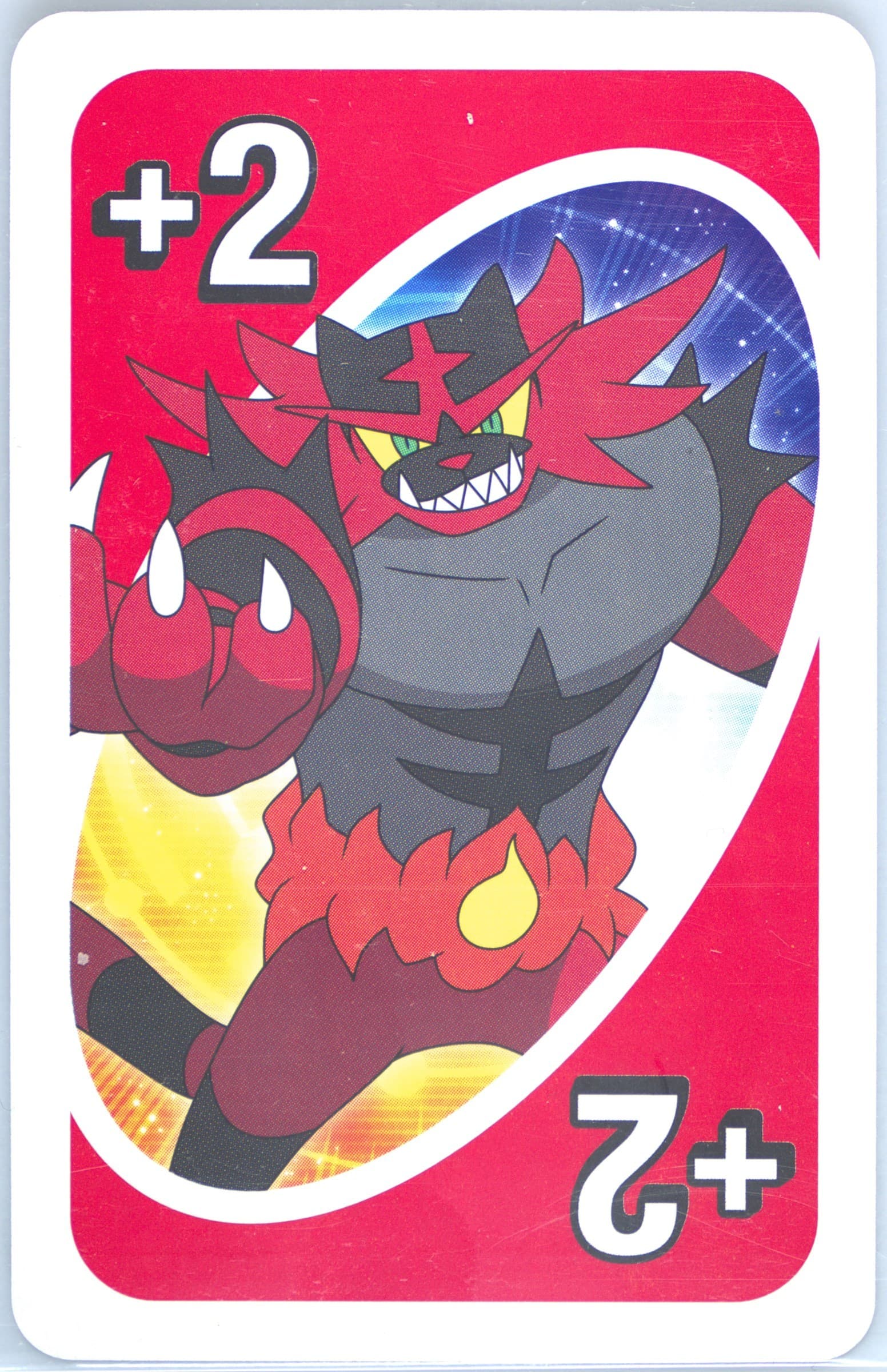 Incineroar Japanese Back-Red-Draw 2 2017 Uno Pokemon Sun & Moon
