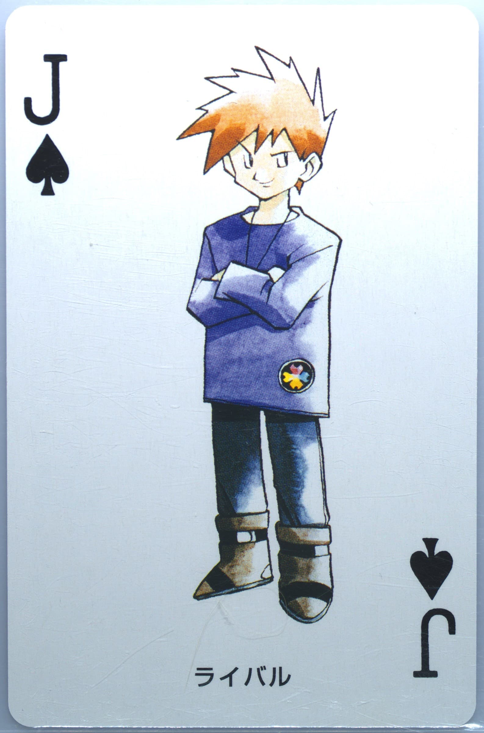 Blue Jack of Spades 1998 Pokemon Blue Version Playing Cards