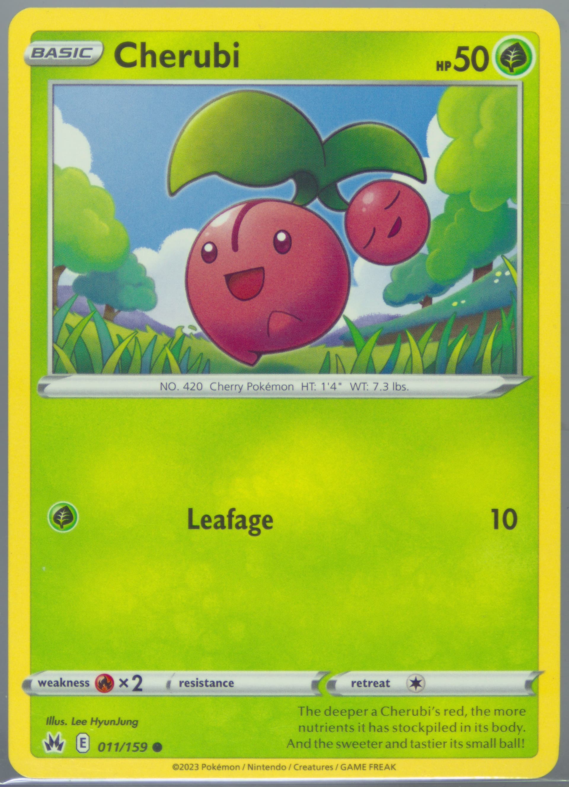 Cherubi (011) 2023 Pokemon Sword and Shield Crown Zenith