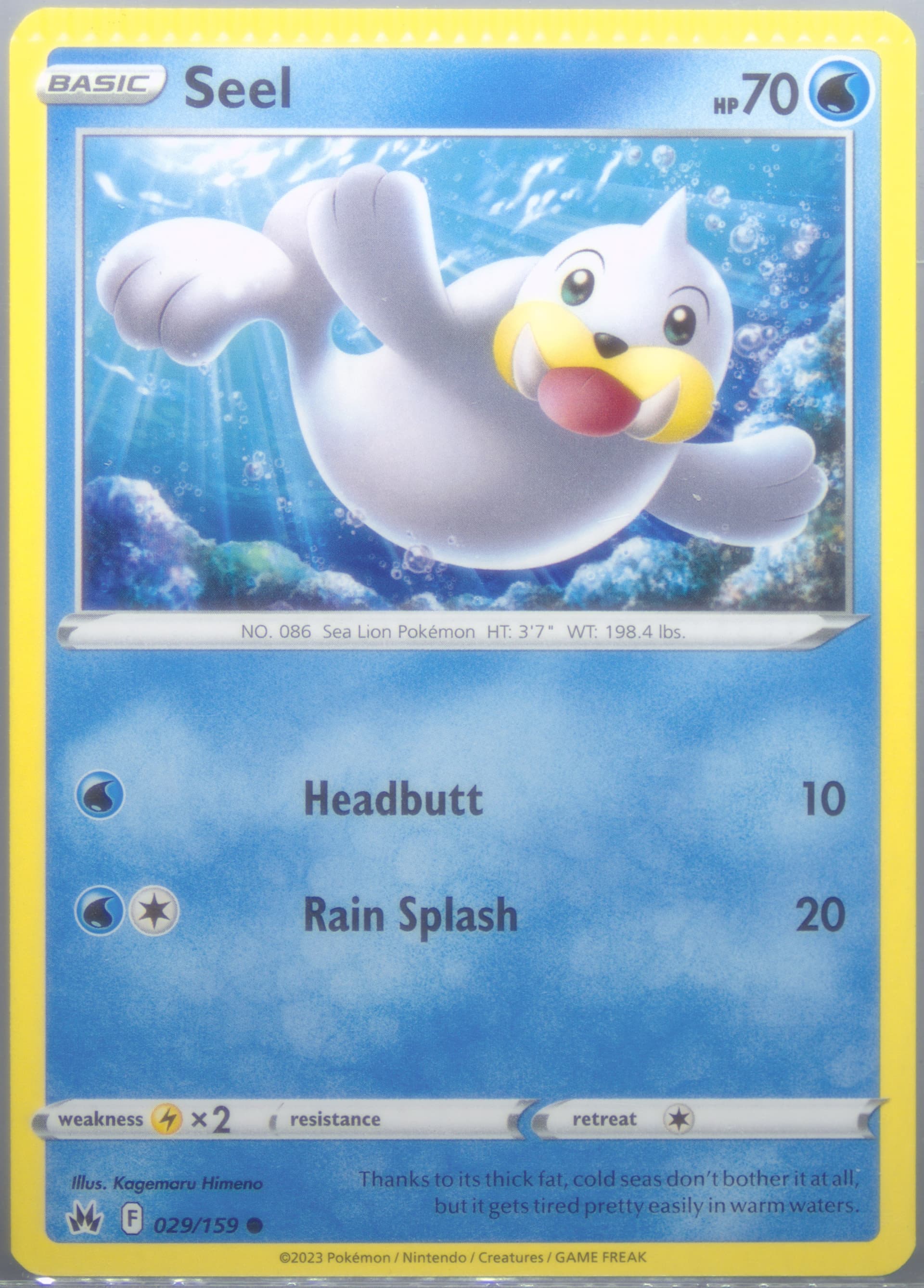 Seel (029) 2023 Pokemon Sword and Shield Crown Zenith