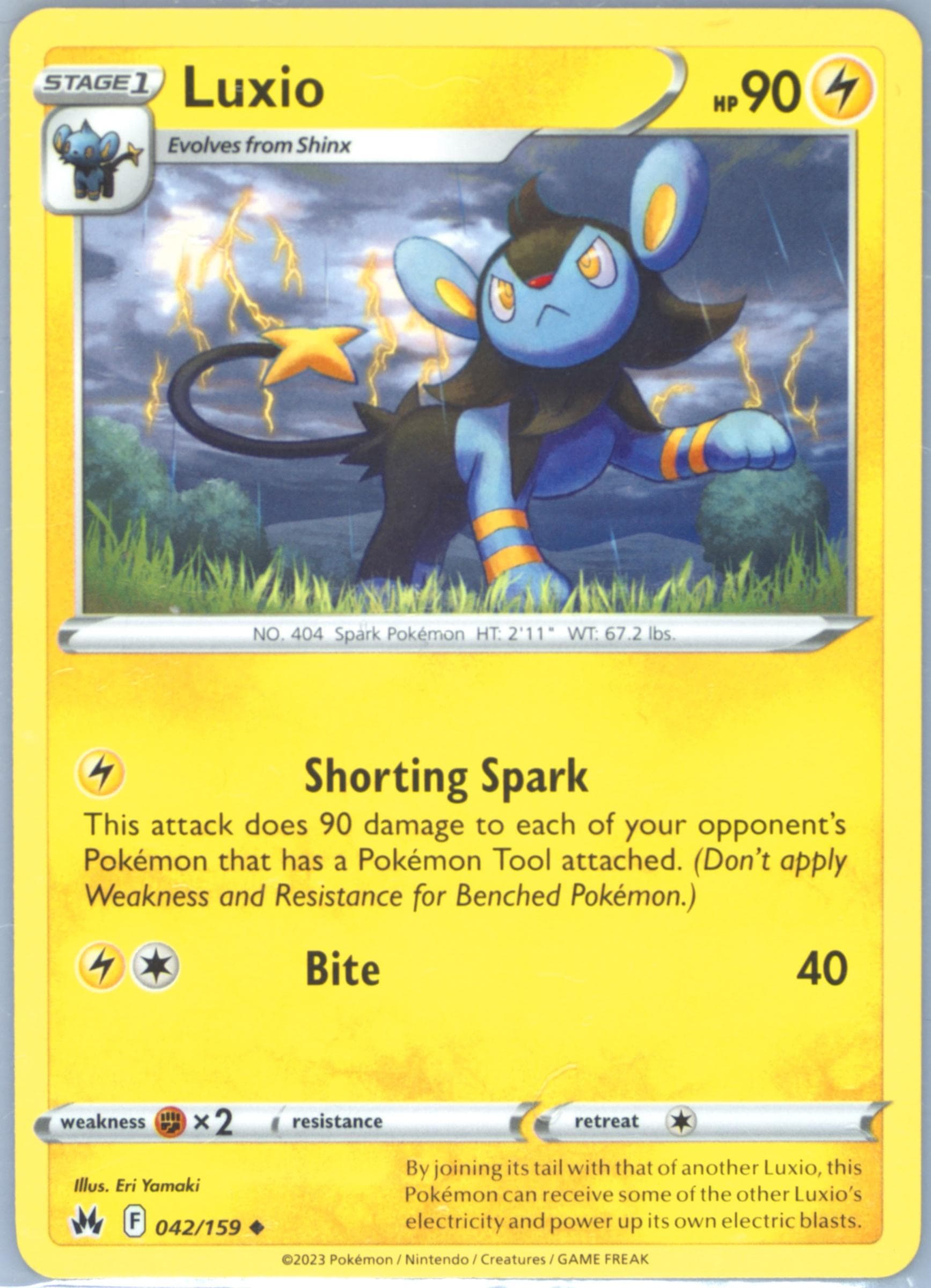 Luxio (042) 2023 Pokemon Sword and Shield Crown Zenith