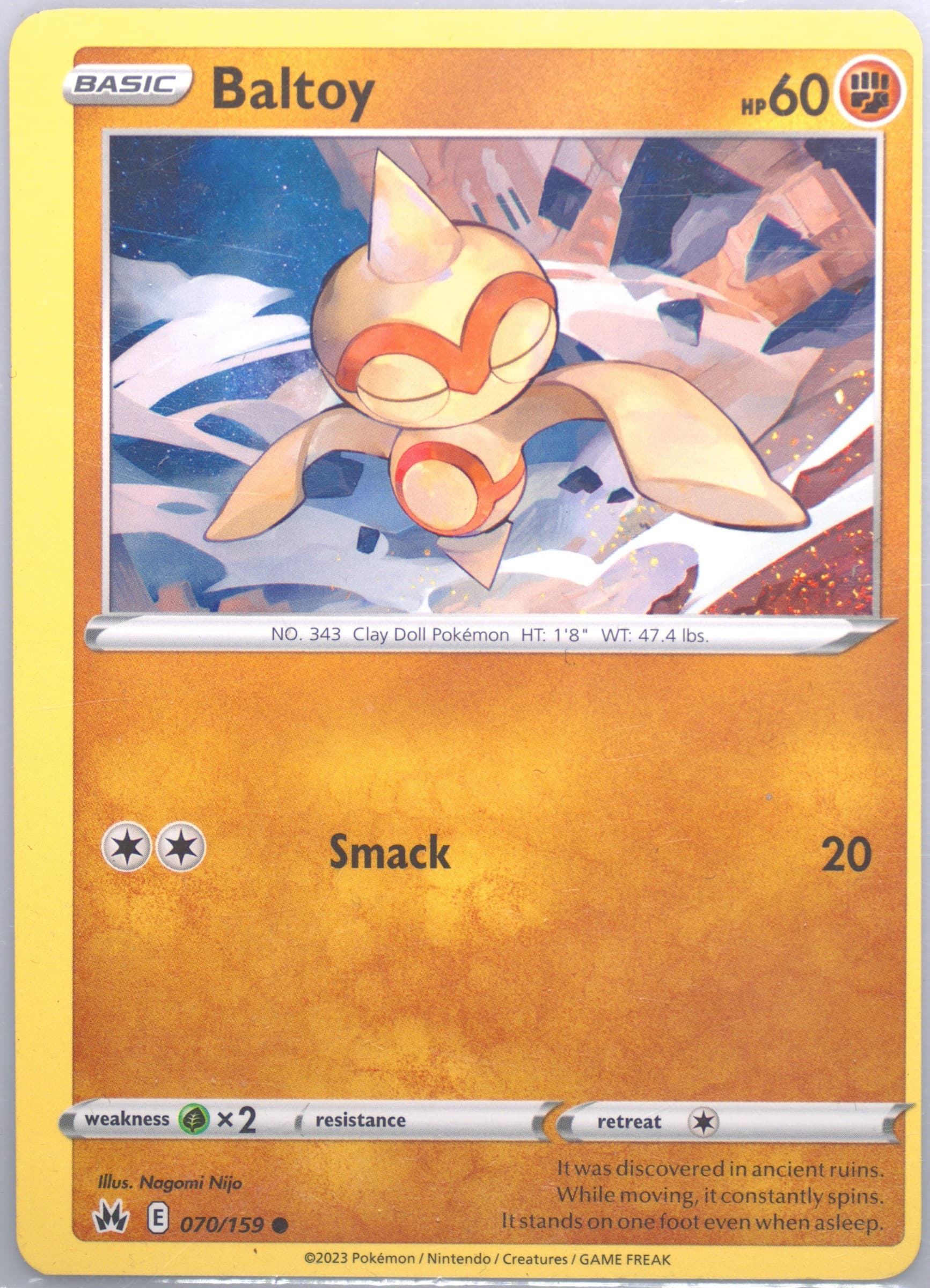 Baltoy (070) 2023 Pokemon Sword and Shield Crown Zenith