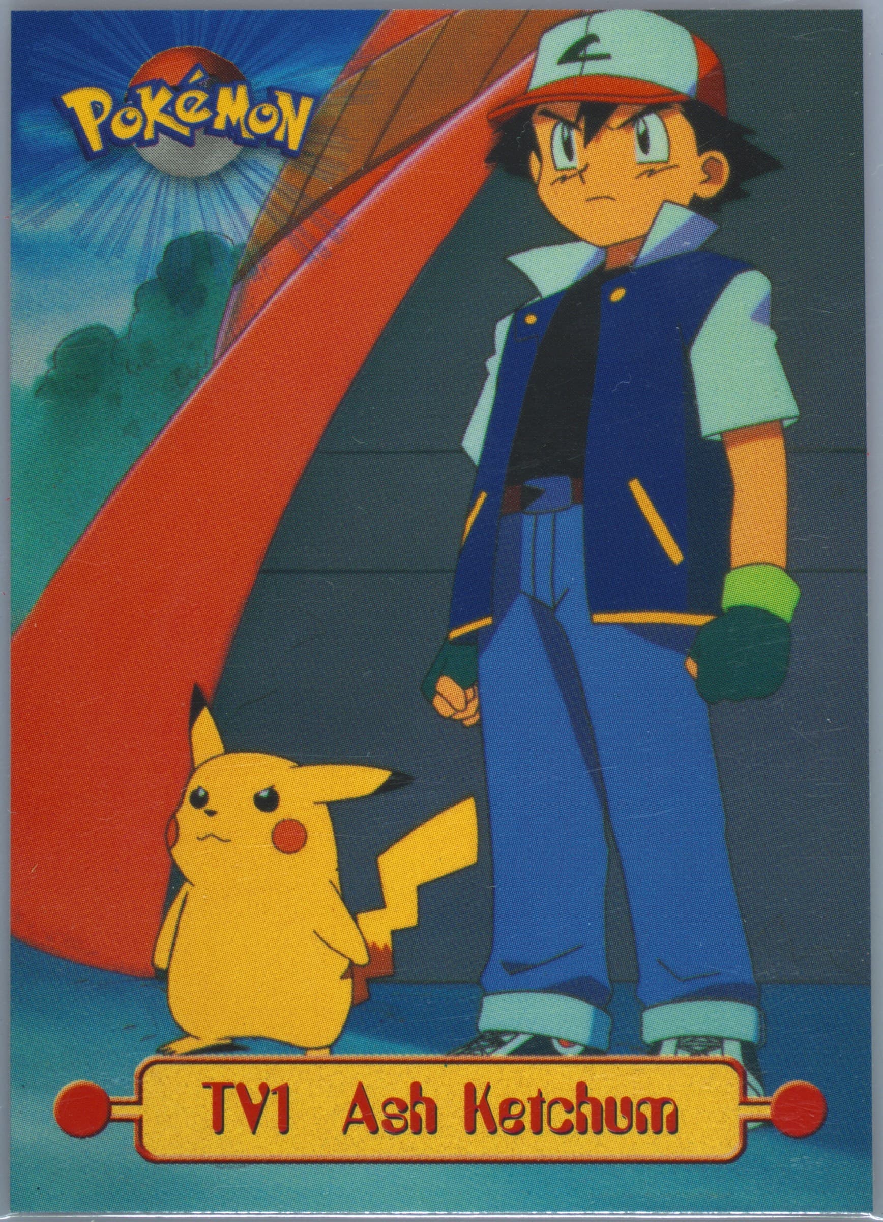 Ash Ketchum Italian (TV1) 1999 Topps Pokemon Series 1 Character Cards
