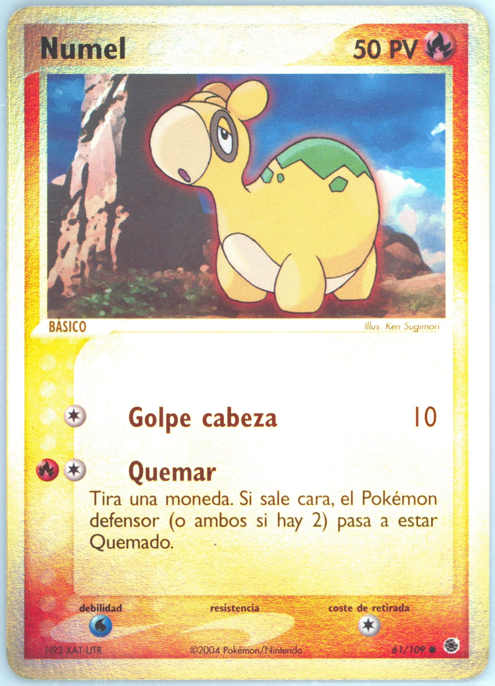 Numel-Reverse Foil (61) 2004 Pokemon Spanish EX Ruby & Sapphire