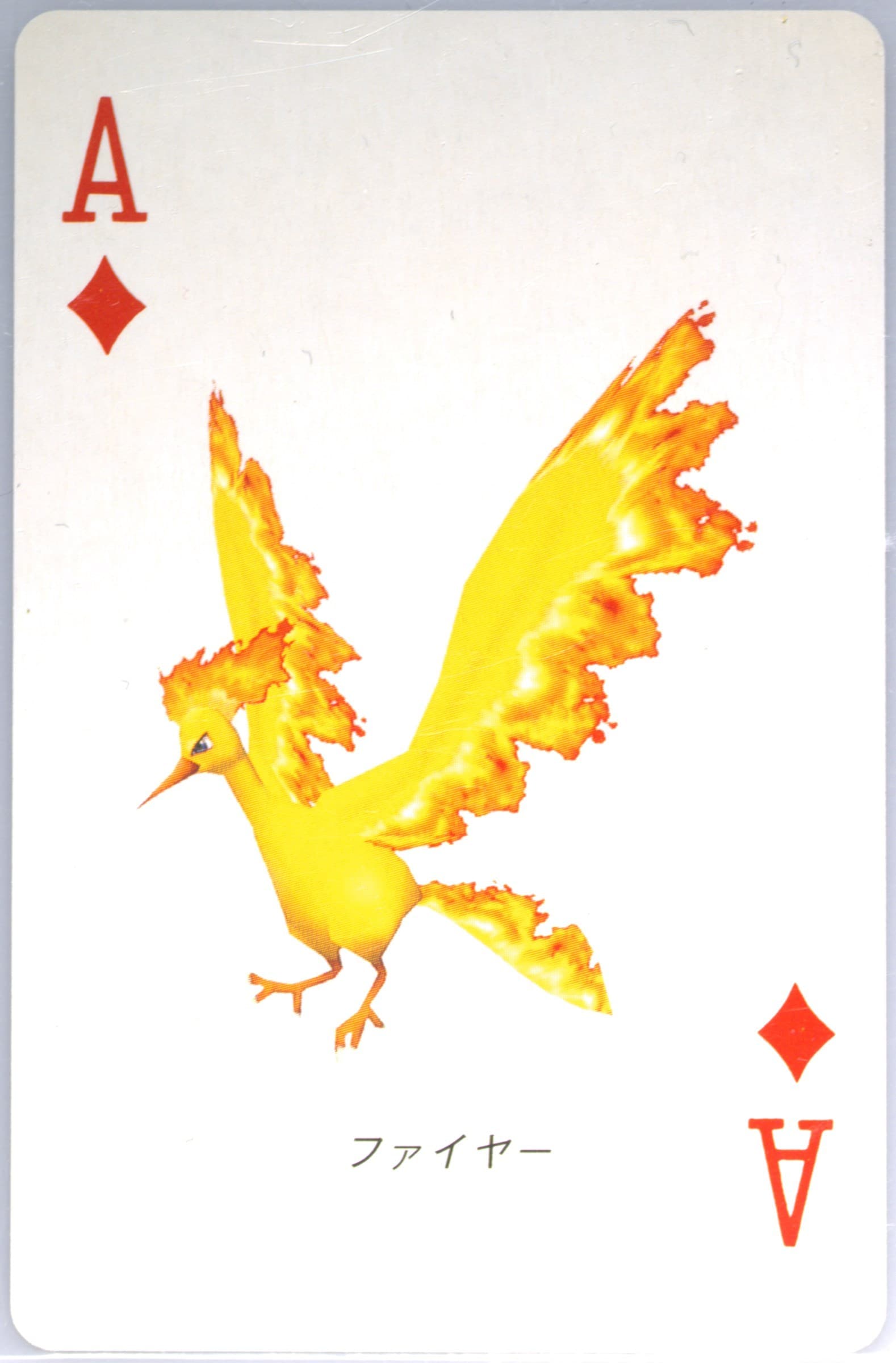 Moltres Ace of Diamonds 1998 Pokemon Stadium Blue Version Playing Cards