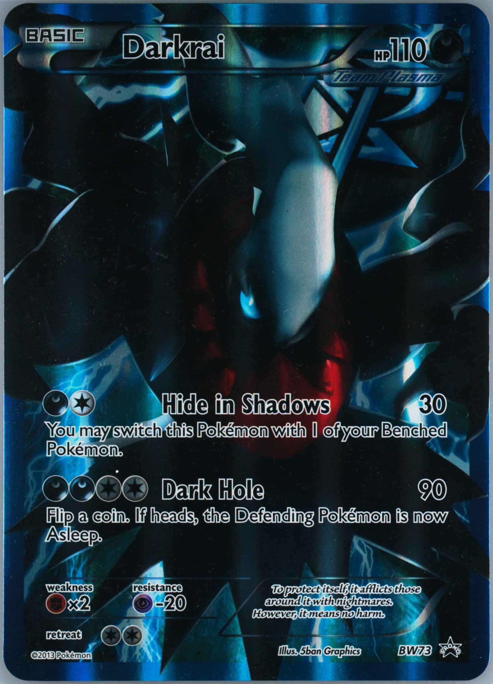 Darkrai Jumbo-Team Plasma (BW73) 2013 Pokemon Black & White Promo