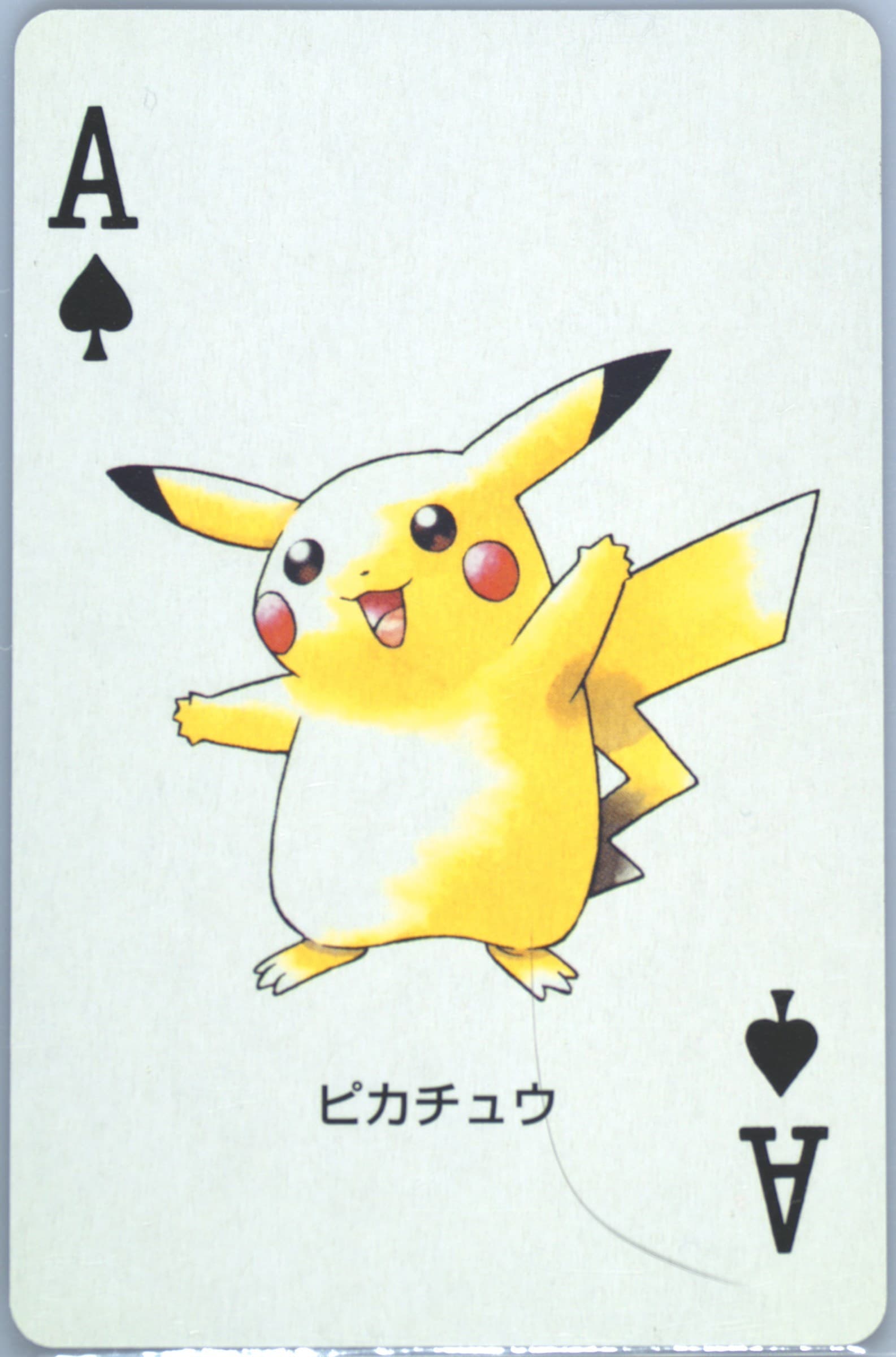 Pikachu Ace of Spades 2003 Pokemon Sapphire Version Playing Cards