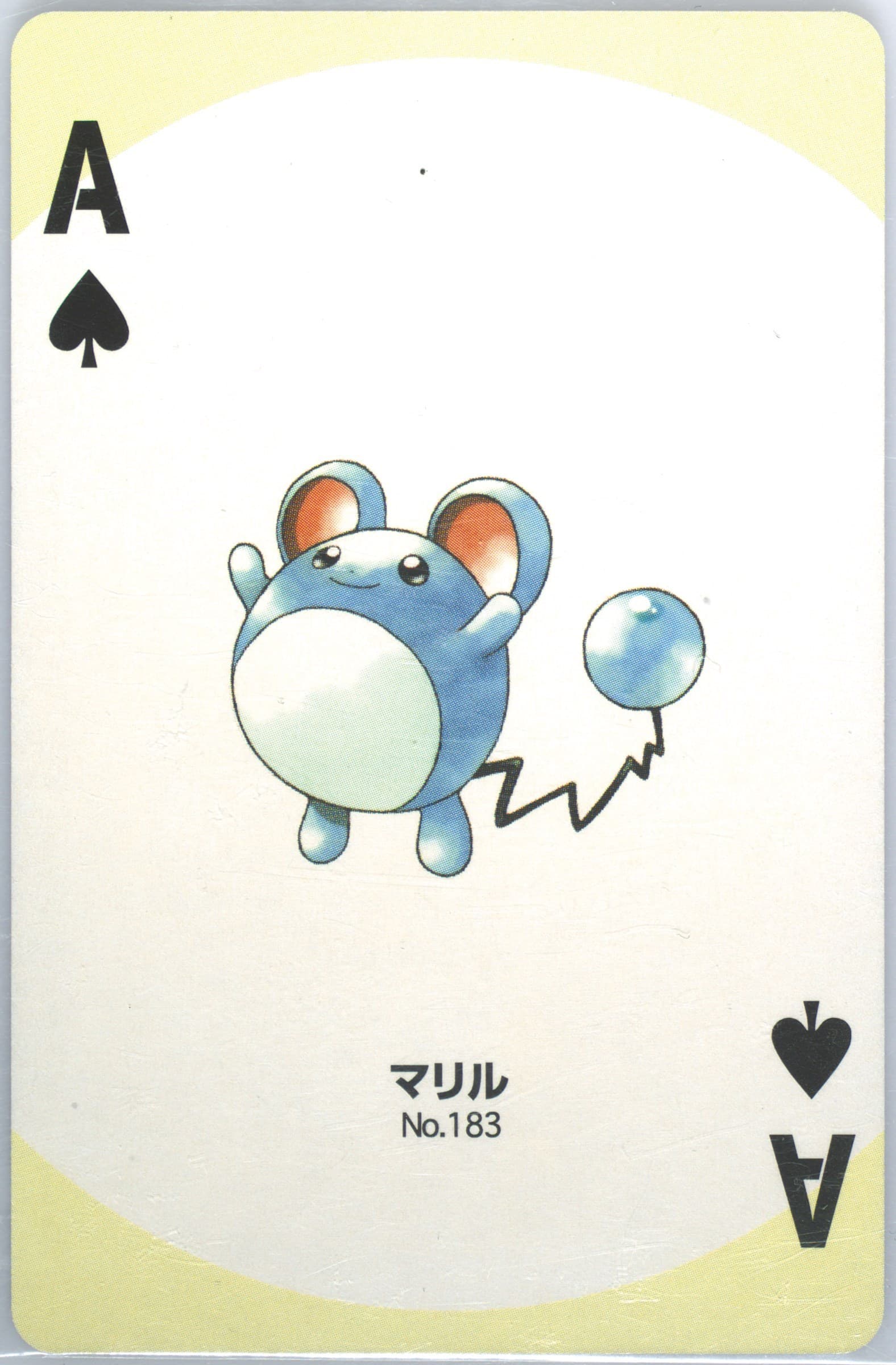Marill Ace of Spades (183) 2000 Pokemon Silver Version Part 2 Playing Cards