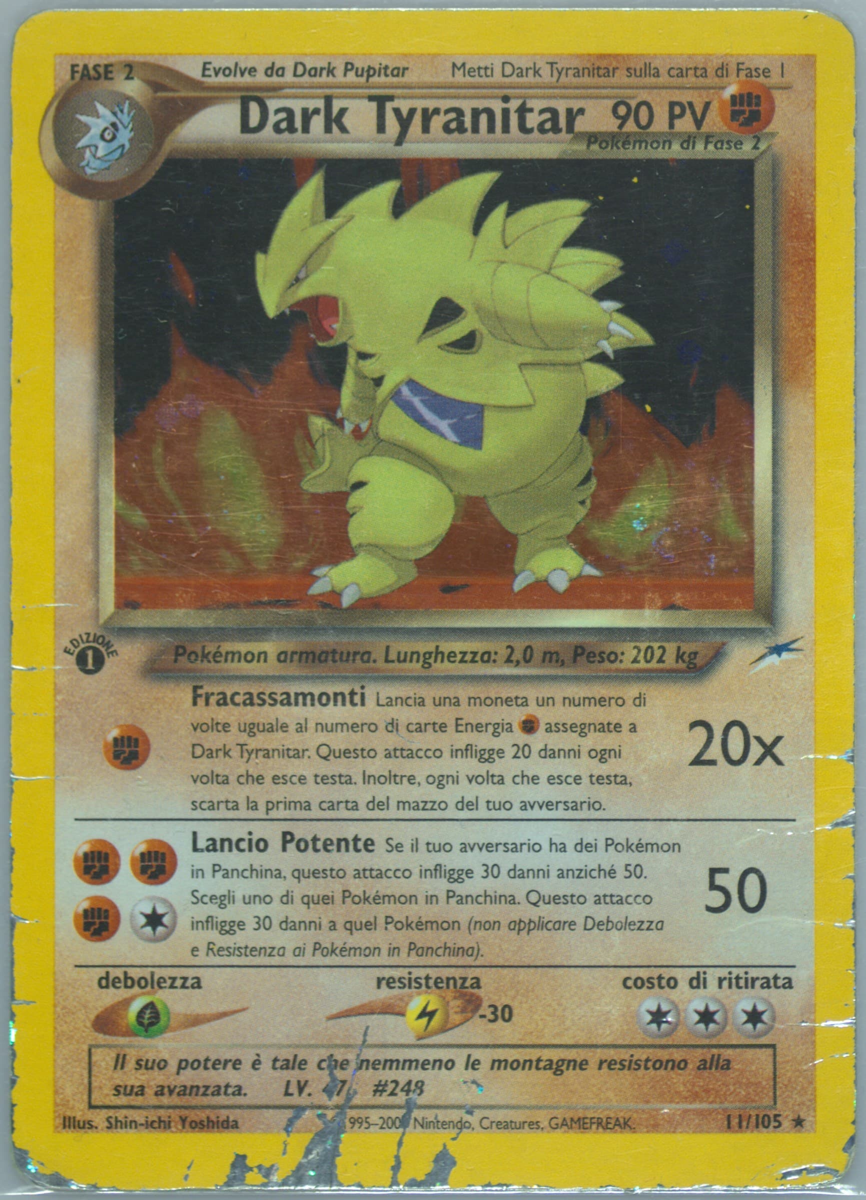 Dark Tyranitar-Holo Italian-1st Edition (11) 2002 Pokemon Neo Destiny