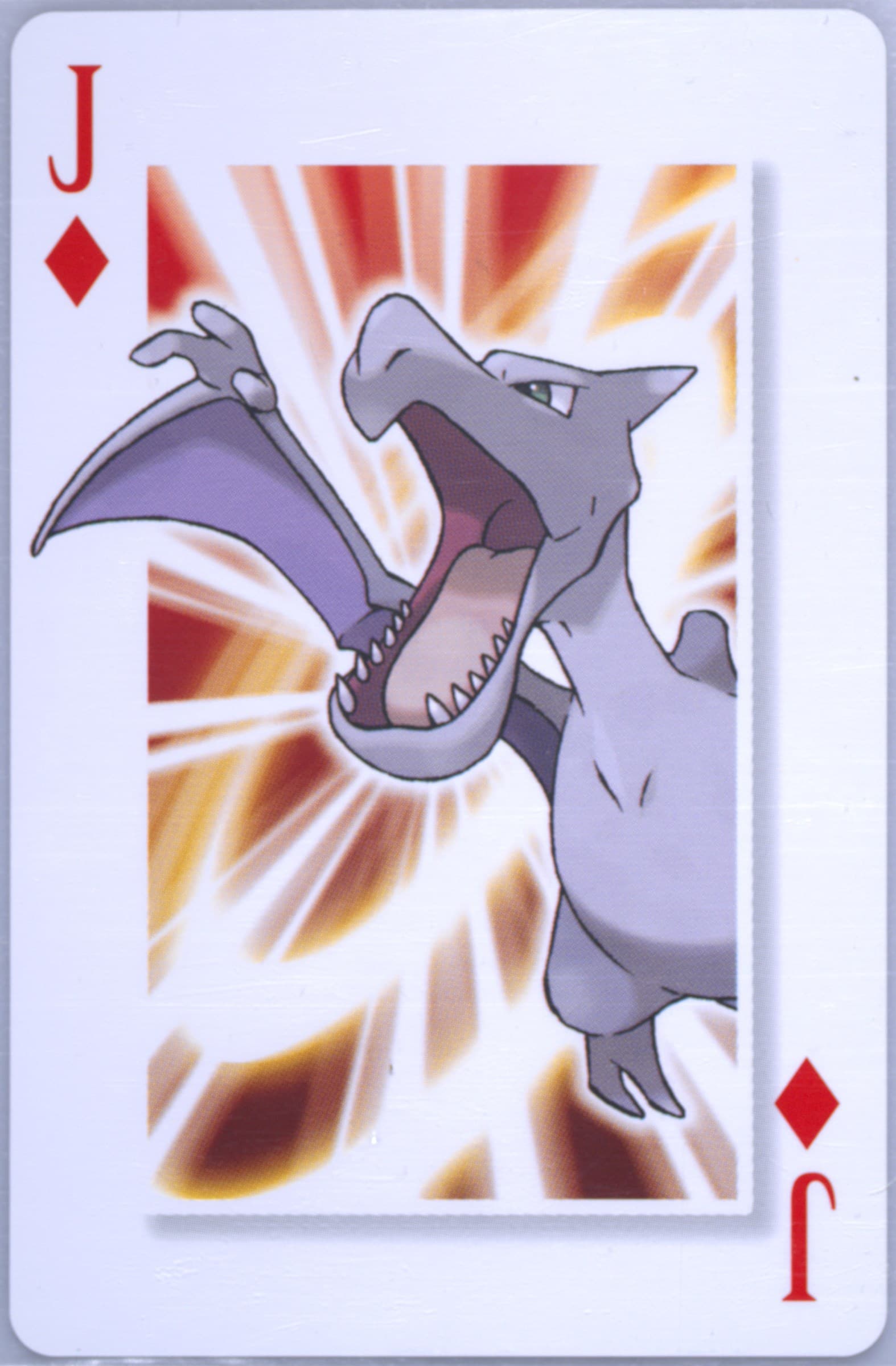 Aerodactyl Jack of Diamonds 2006 Pokemon Center 10th Anniversary Playing Cards Yellow Deck