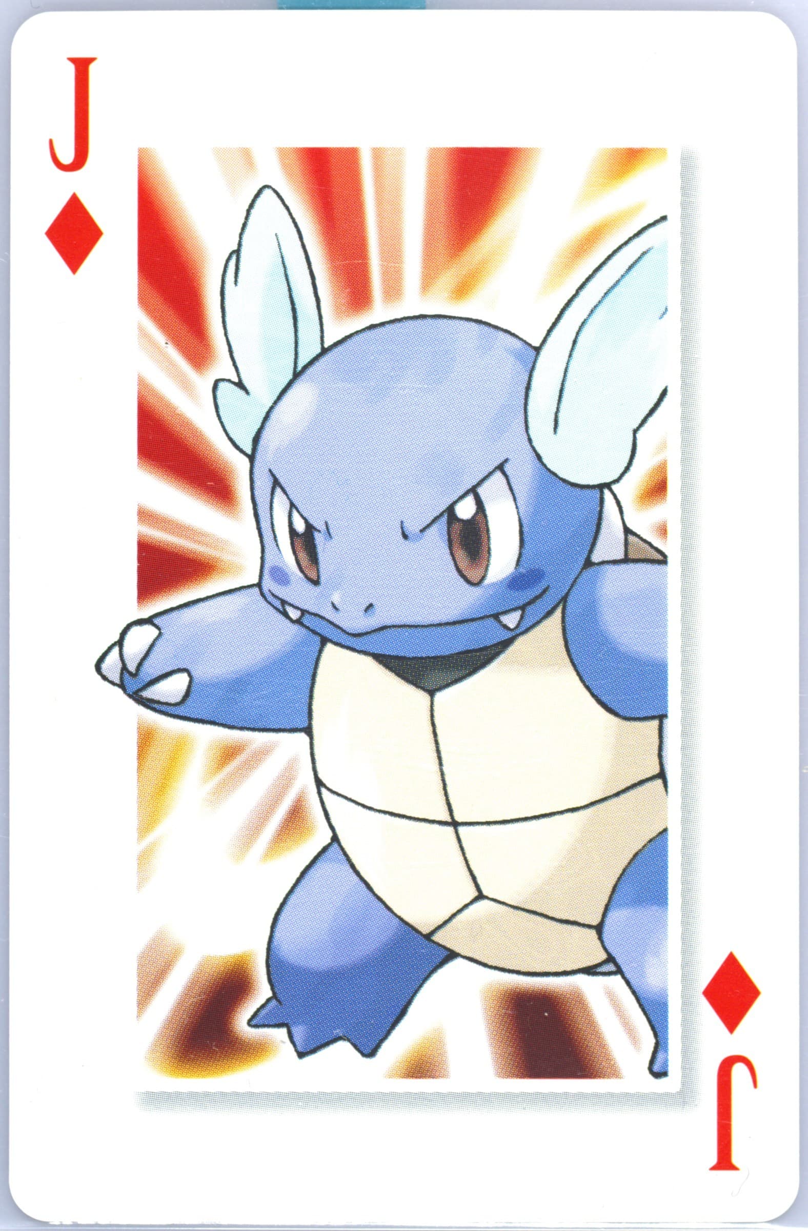 Wartortle Jack of Diamonds 2006 Pokemon Center 10th Anniversary Playing Cards Red Deck