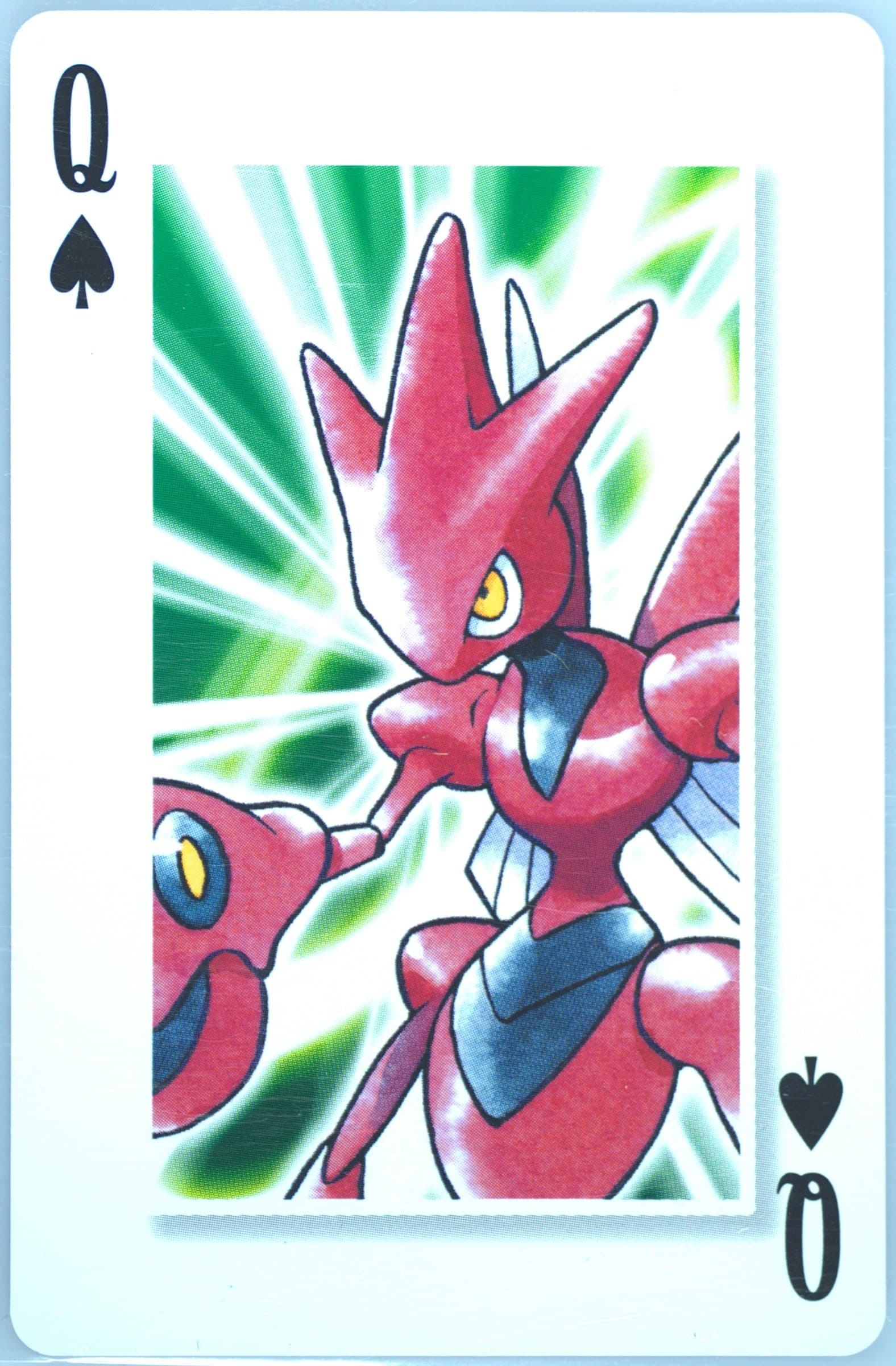 Scizor Queen of Spades 2006 Pokemon Center 10th Anniversary Playing Cards Blue Deck