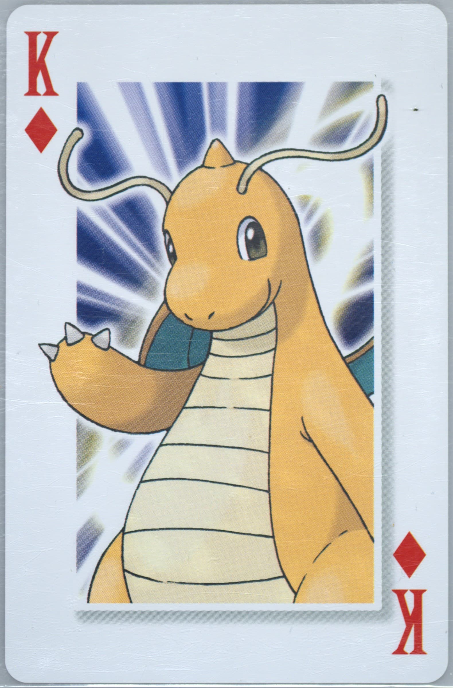 Dragonite King of Diamonds 2006 Pokemon Center 10th Anniversary Playing Cards Blue Deck