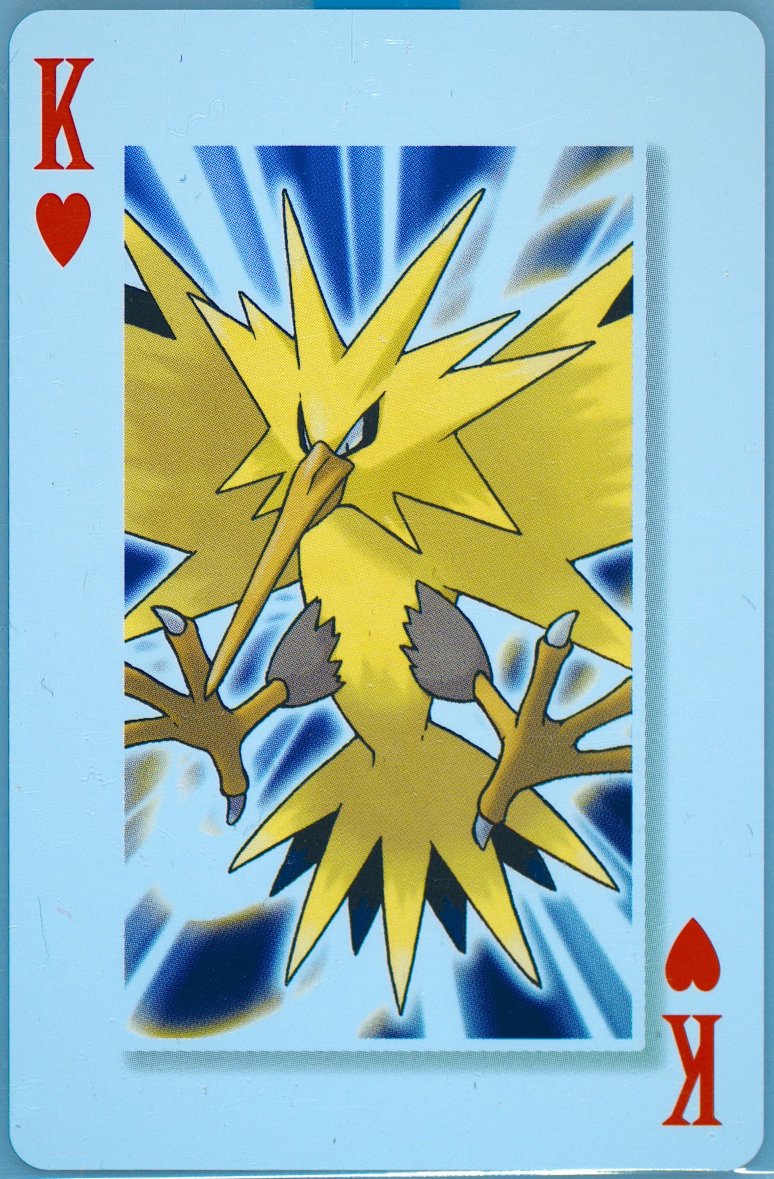 Zapdos King of Hearts 2006 Pokemon Center 10th Anniversary Playing Cards Green Deck