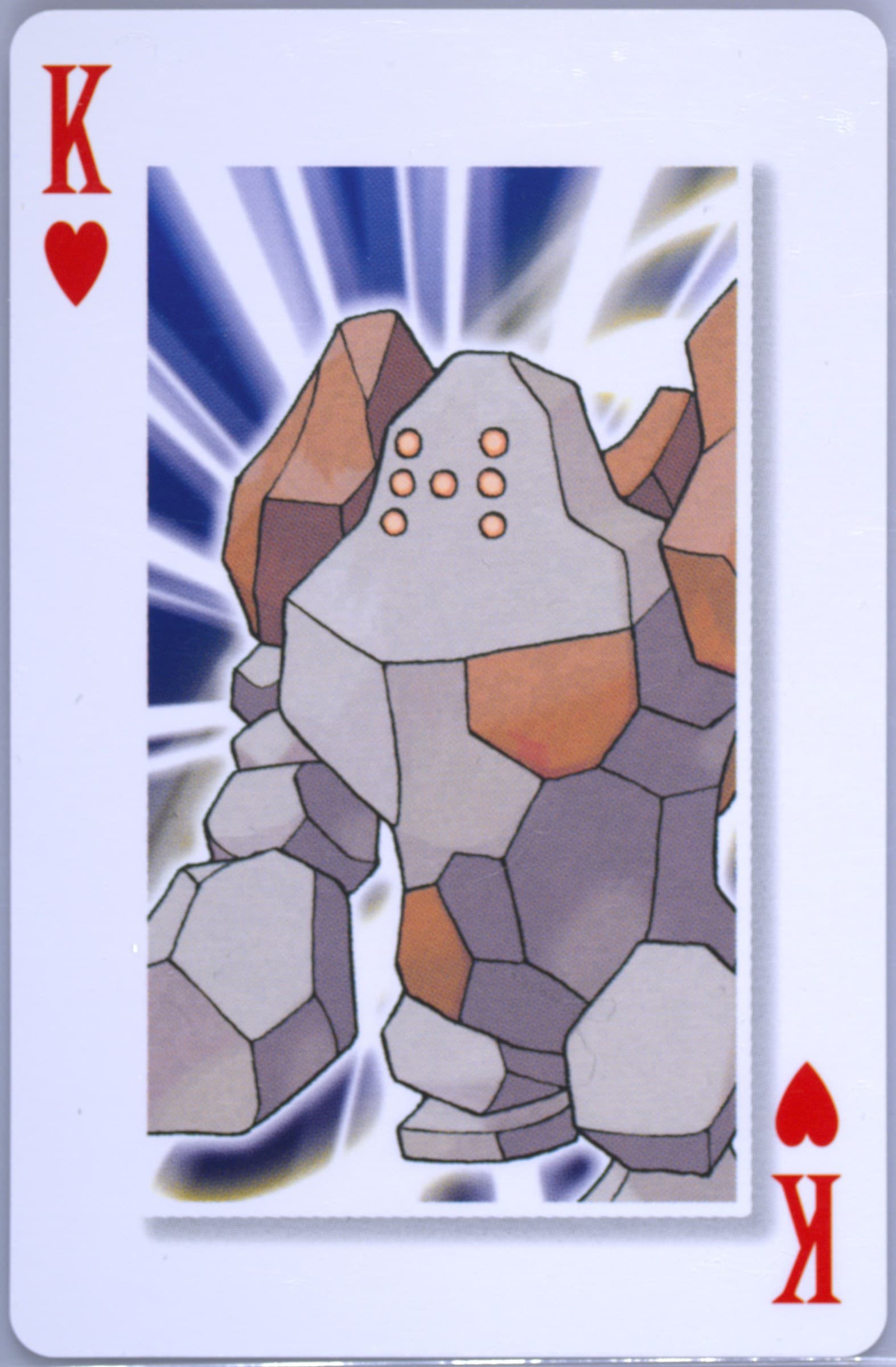 Regirock King of Hearts 2006 Pokemon Center 10th Anniversary Playing Cards Red Deck