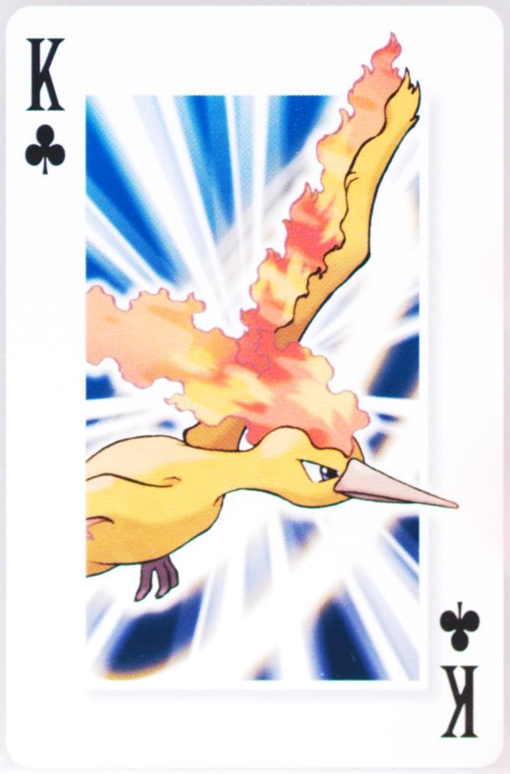 Moltres King of Clubs 2006 Pokemon Center 10th Anniversary Playing Cards Green Deck