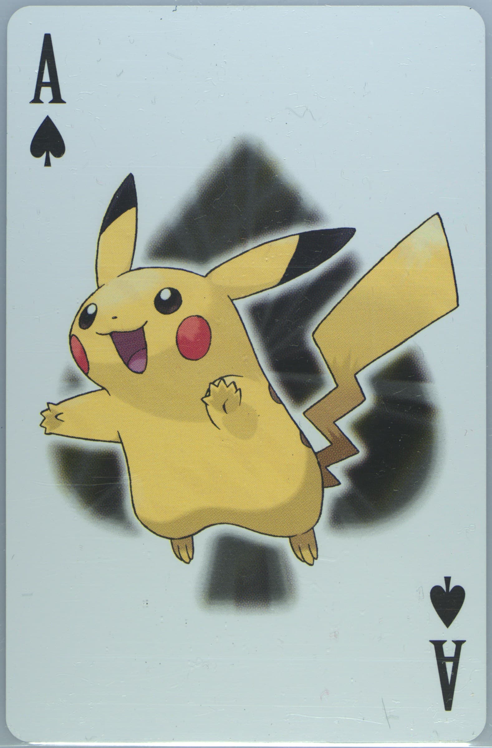Pikachu Ace of Spades 2006 Pokemon Center 10th Anniversary Playing Cards Yellow Deck