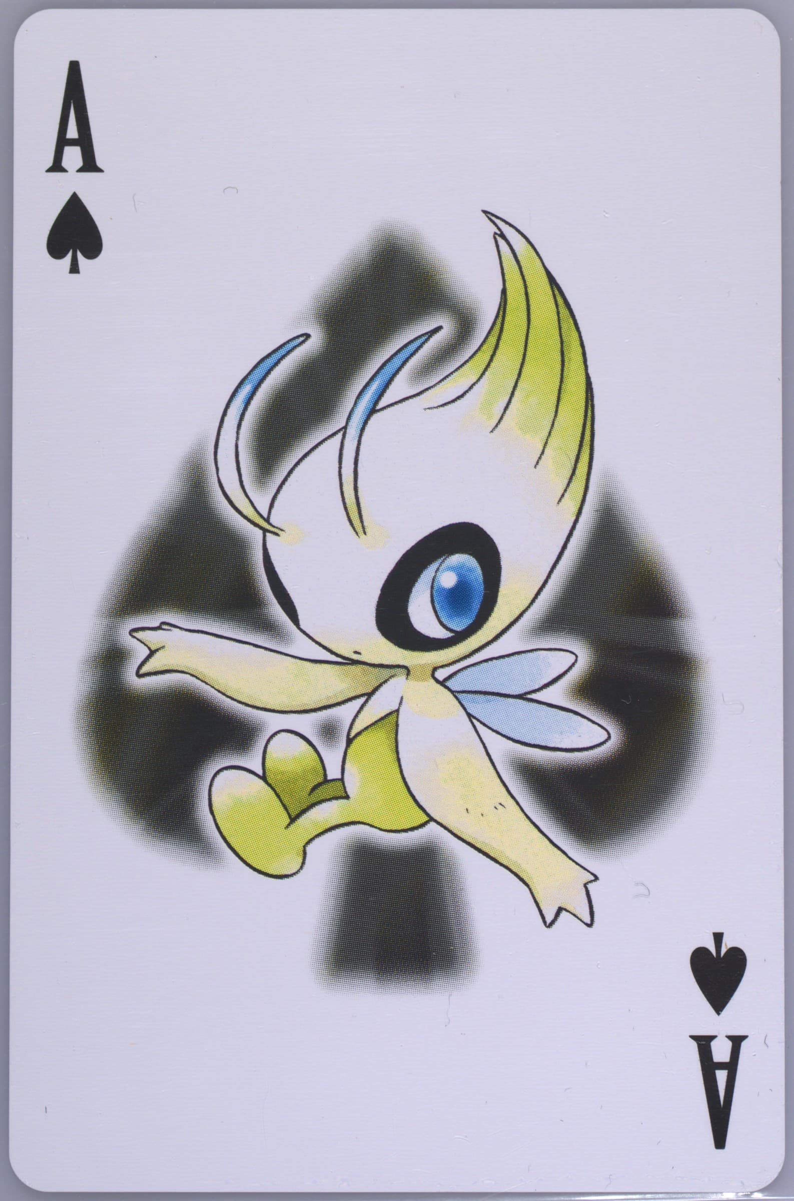 Celebi Ace of Spades 2006 Pokemon Center 10th Anniversary Playing Cards Green Deck