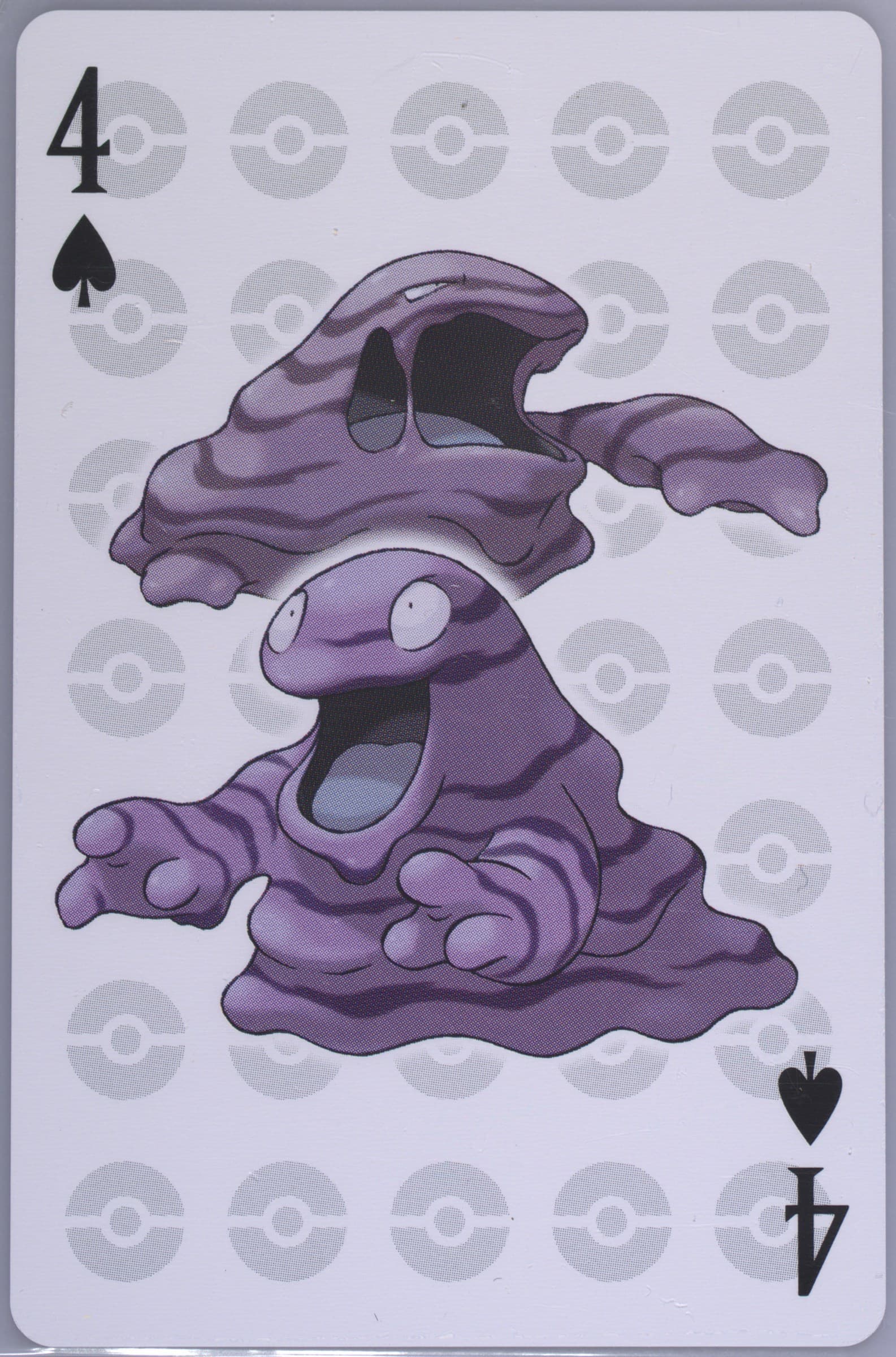 Grimer/Muk 4 of Spades 2006 Pokemon Center 10th Anniversary Playing Cards Green Deck