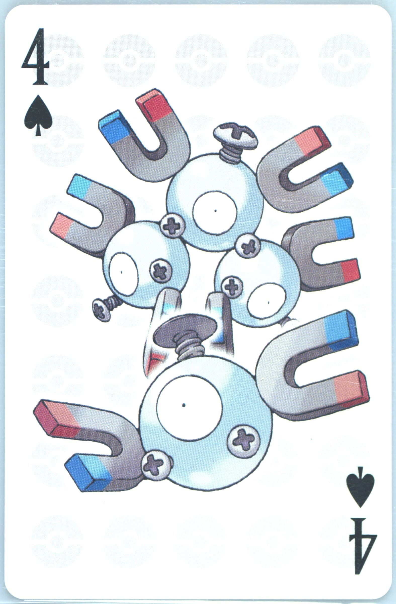 Magnemite/Magneton 4 of Spades 2006 Pokemon Center 10th Anniversary Playing Cards Red Deck
