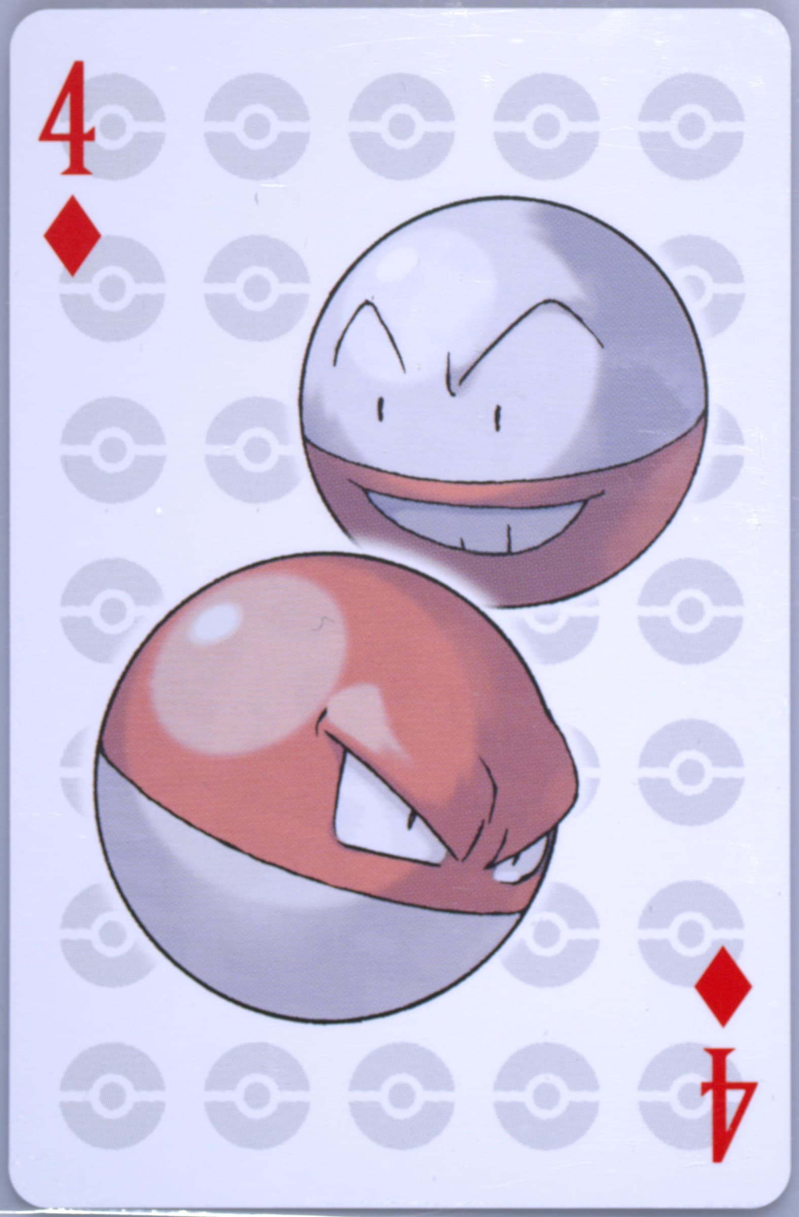 Electrode/Voltorb 4 of Diamonds 2006 Pokemon Center 10th Anniversary Playing Cards Blue Deck