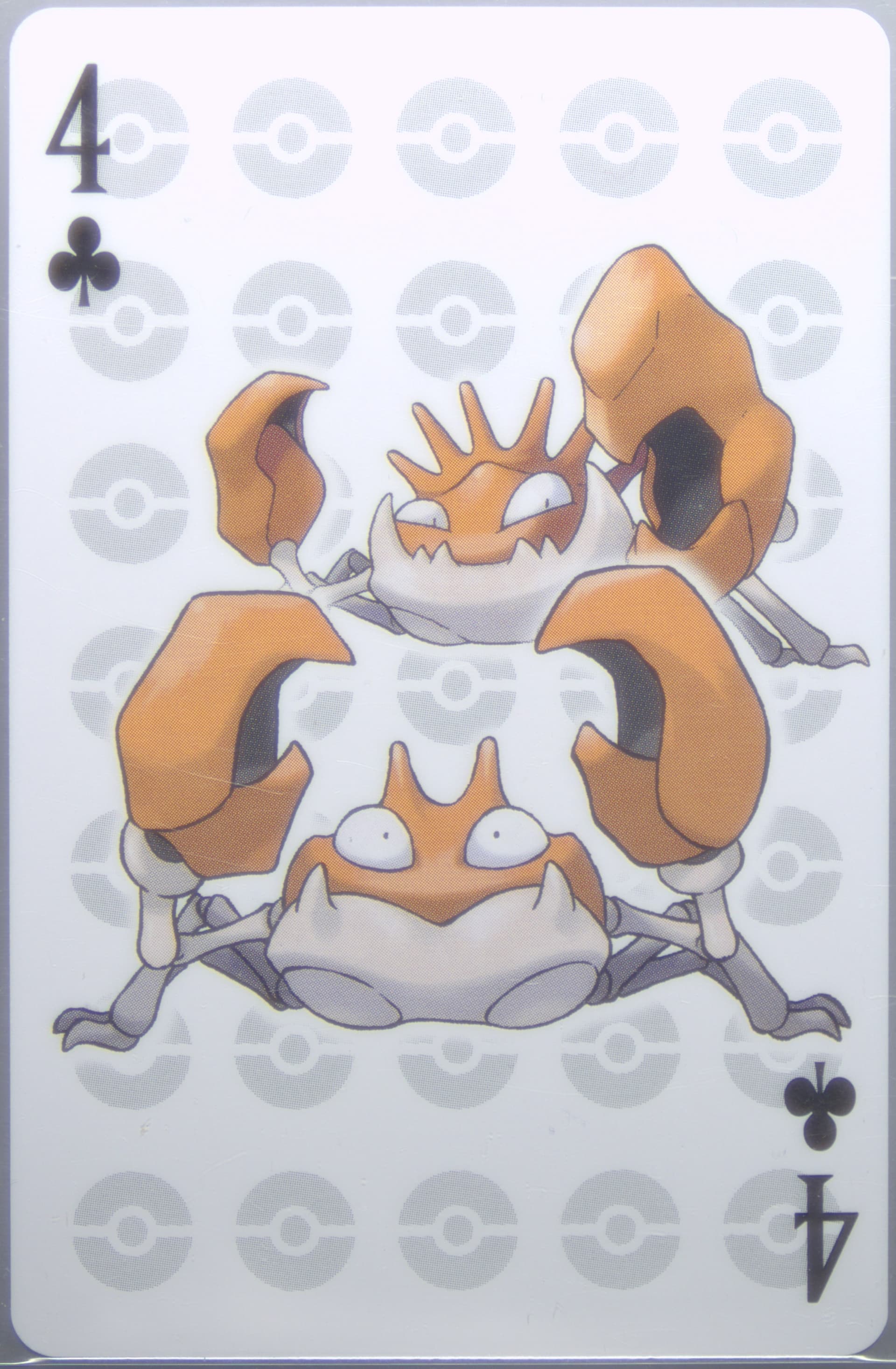 Kingler/Krabby 4 of Clubs 2006 Pokemon Center 10th Anniversary Playing Cards Blue Deck