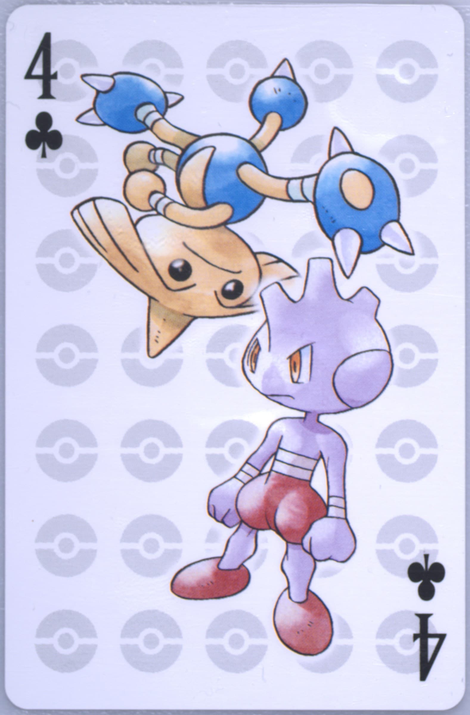 Hitmontop/Tyrogue 4 of Clubs 2006 Pokemon Center 10th Anniversary Playing Cards Yellow Deck