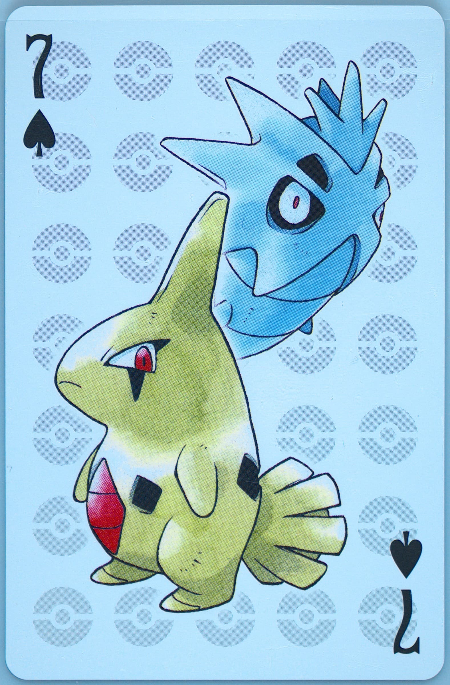 Larvitar/Pupitar 7 of Spades 2006 Pokemon Center 10th Anniversary Playing Cards Green Deck