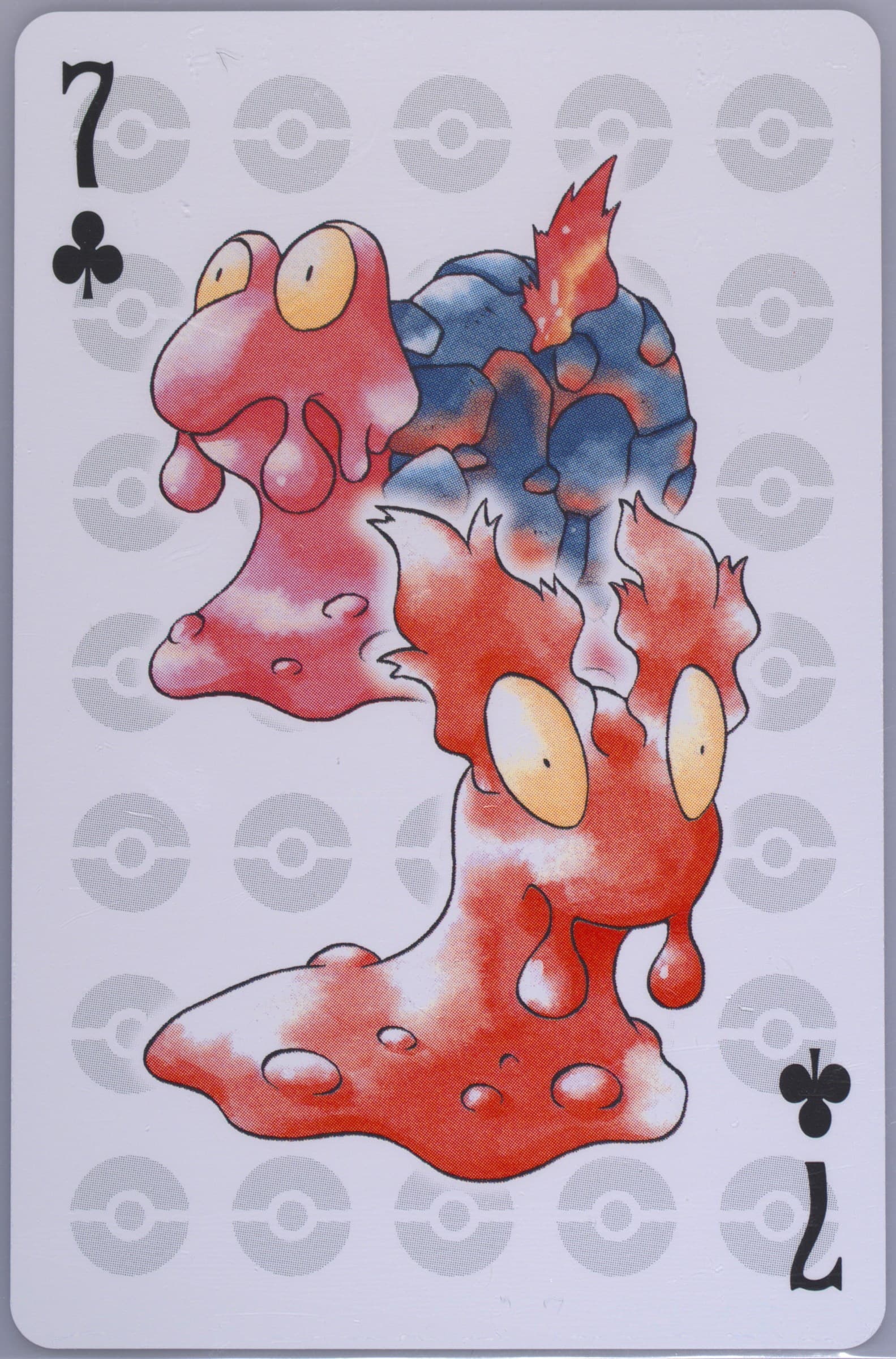 Magcargo/Slugma 7 of Clubs 2006 Pokemon Center 10th Anniversary Playing Cards Green Deck