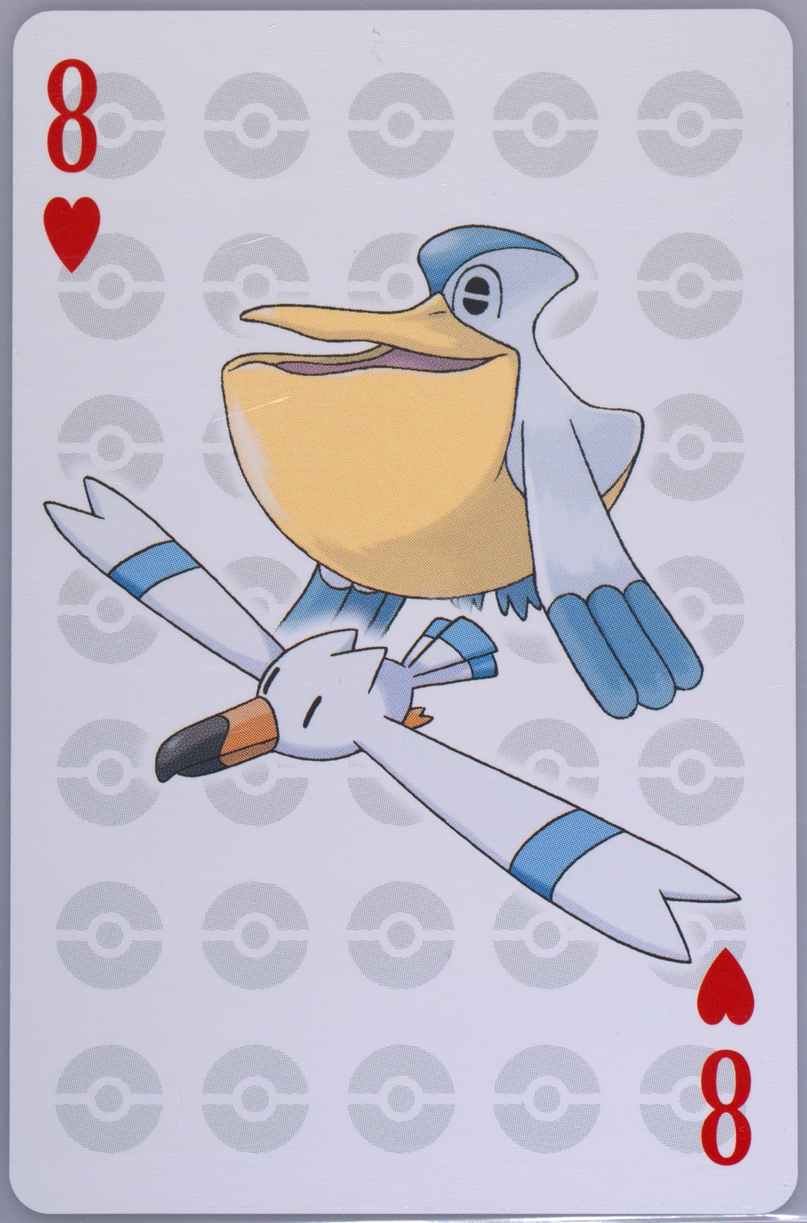 Pelipper/Wingull 8 of Hearts 2006 Pokemon Center 10th Anniversary Playing Cards Green Deck