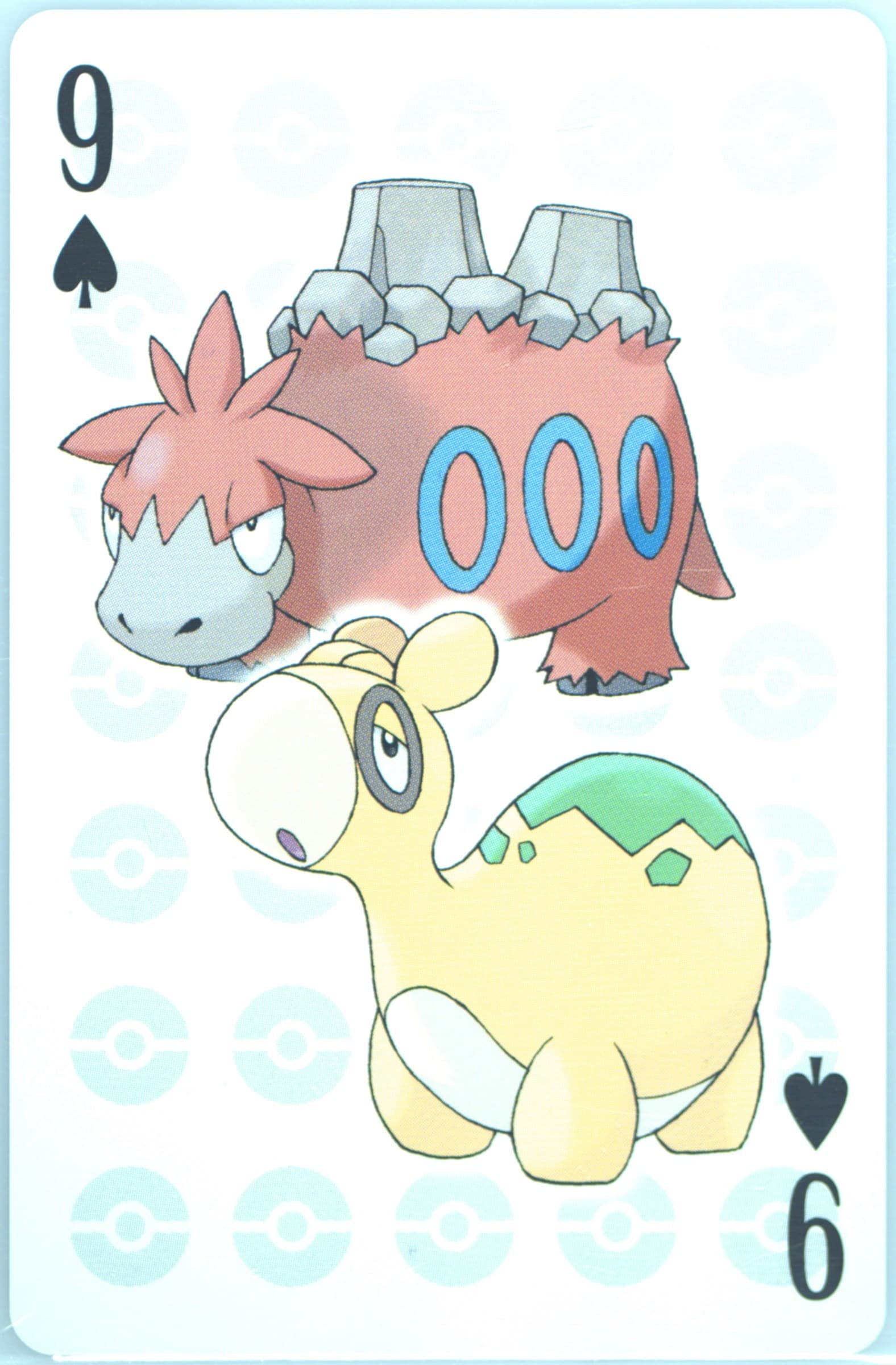Camerupt/Numel 9 of Spades 2006 Pokemon Center 10th Anniversary Playing Cards Blue Deck