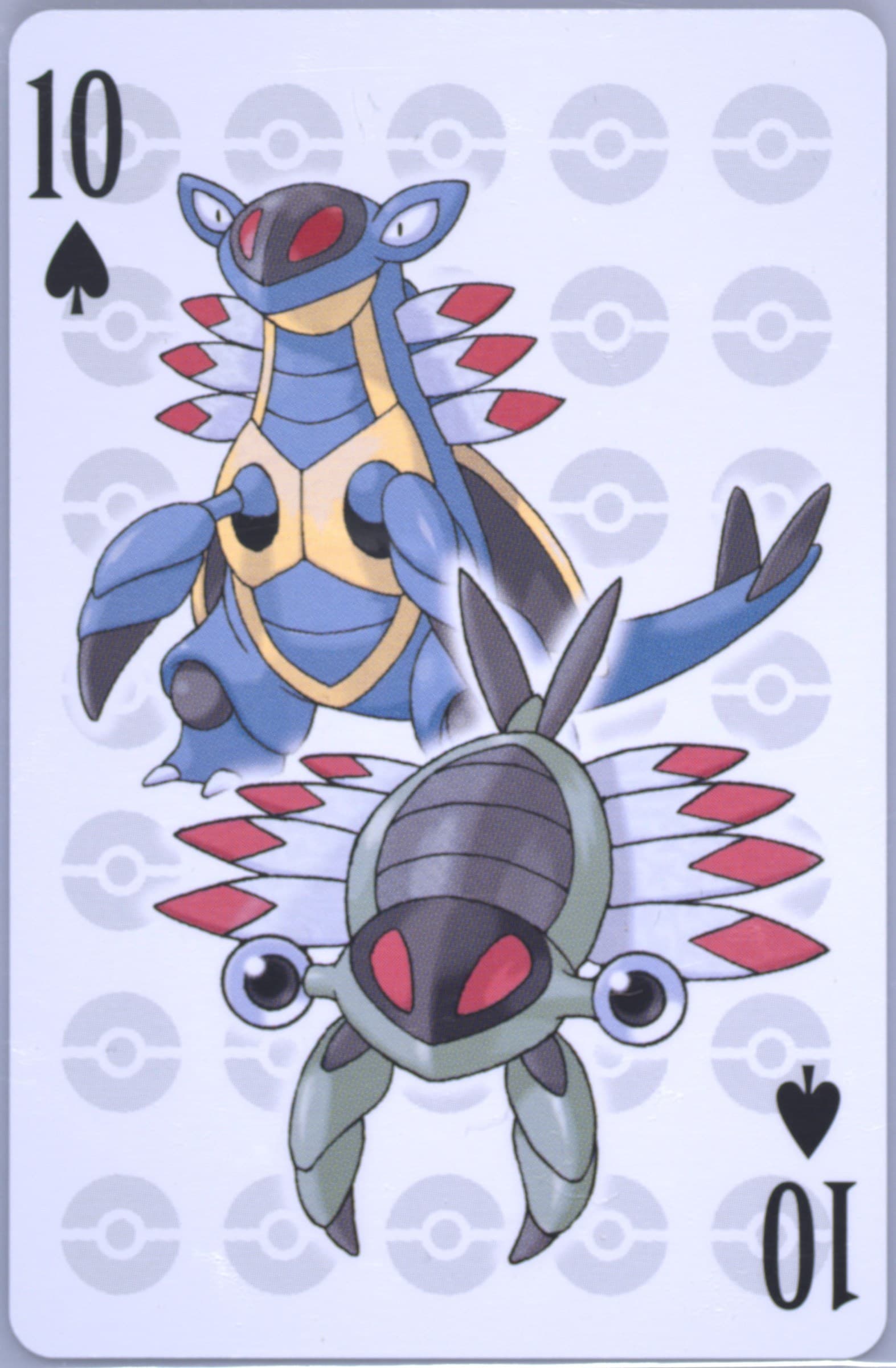 Anorith/Armaldo 10 of Spades 2006 Pokemon Center 10th Anniversary Playing Cards Green Deck