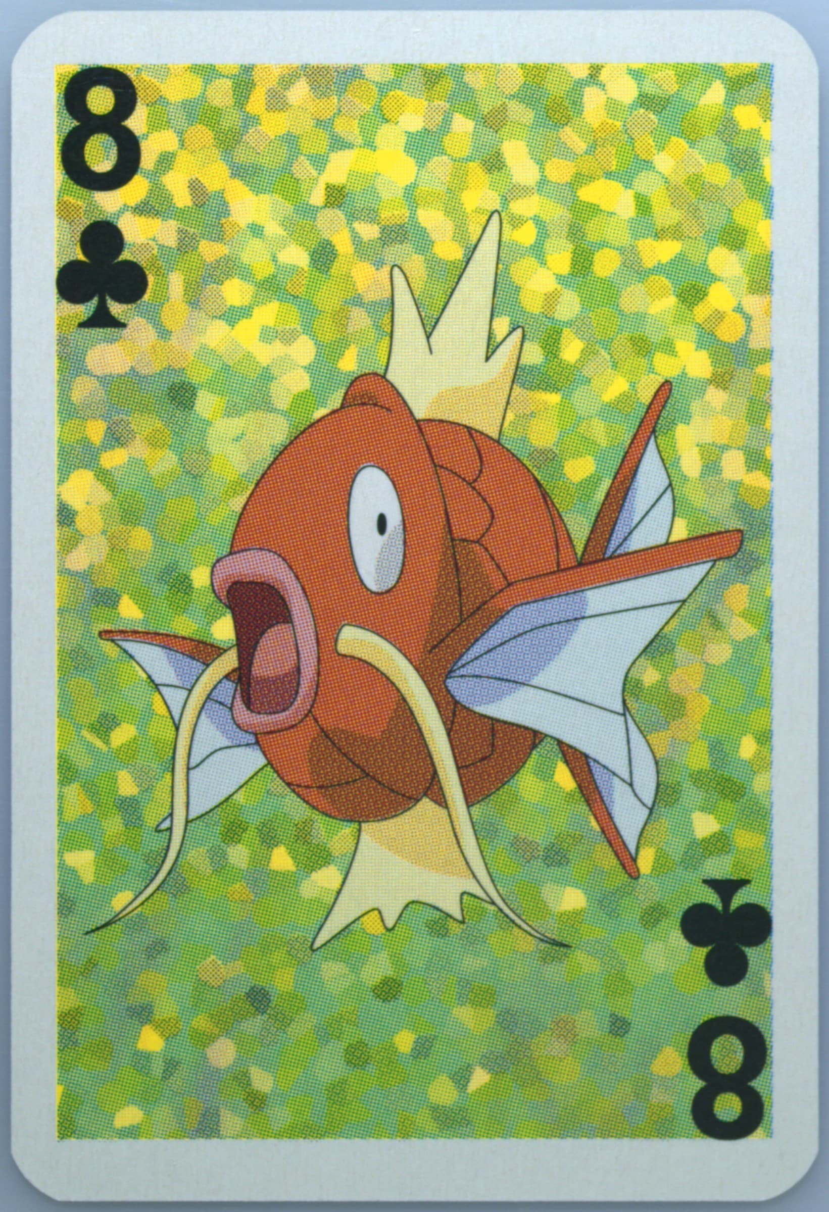 Magikarp 8 of Clubs 1999 Bicycle Pokemon Mini Playing Cards Green Deck