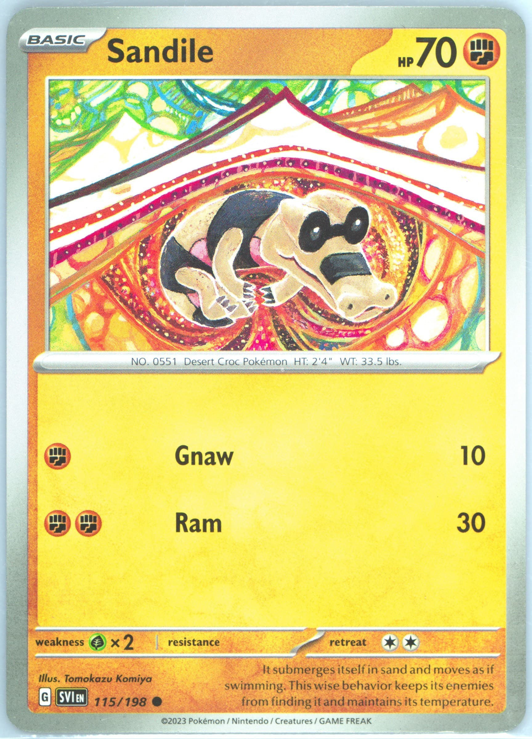 Sandile (115) 2023 Pokemon Svi EN-Scarlet & Violet