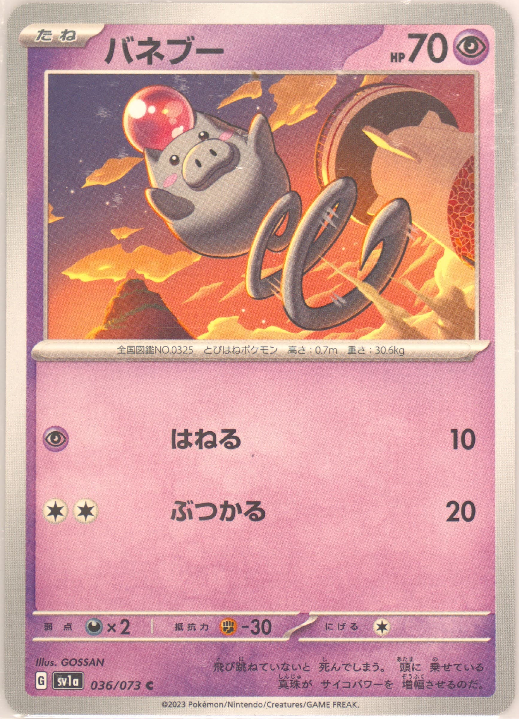 Spoink (036) 2023 Pokemon Japanese Sv1a-Triplet Beat