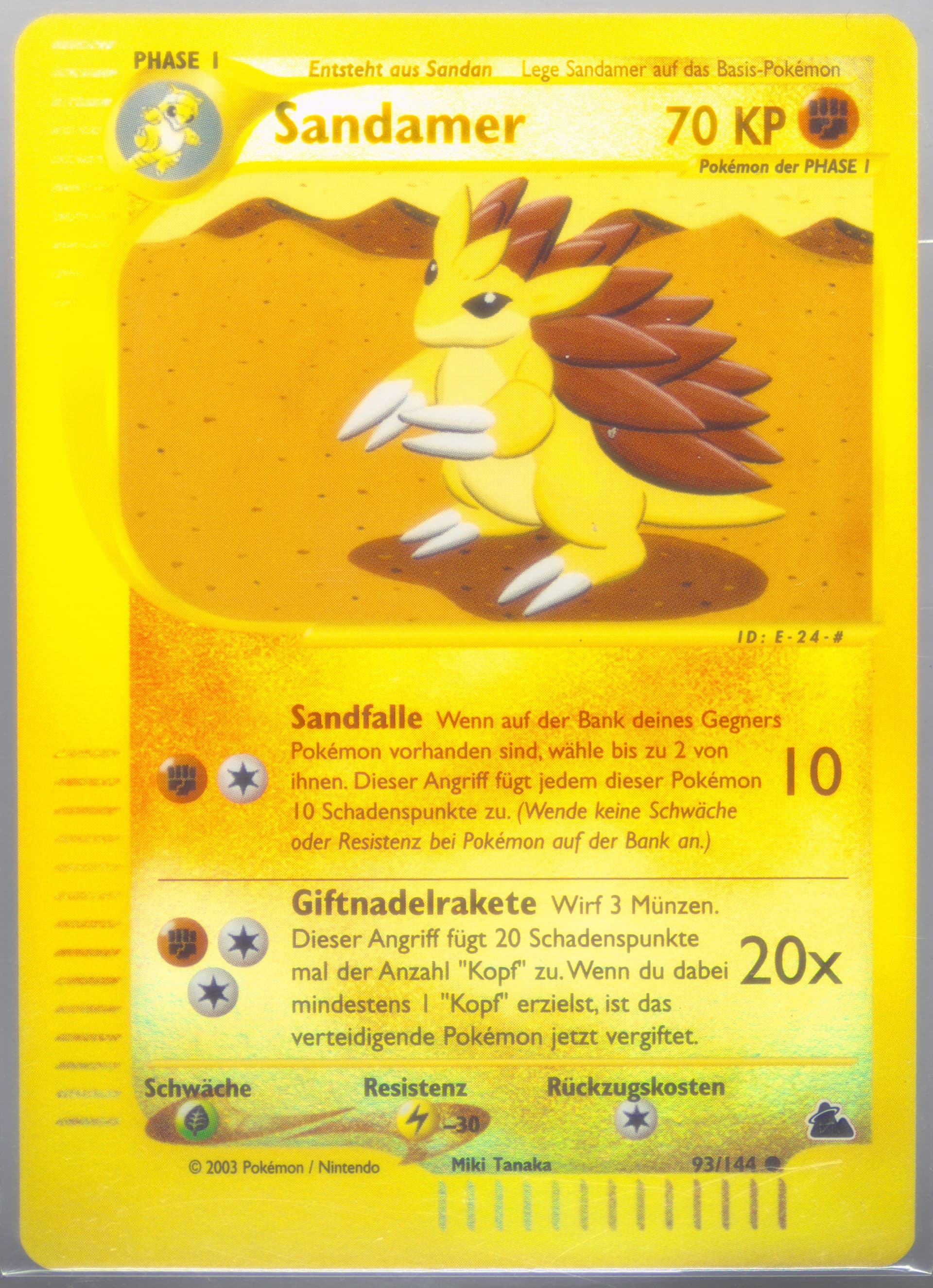 Sandamer-Reverse Foil German (93) 2003 Pokemon Skyridge