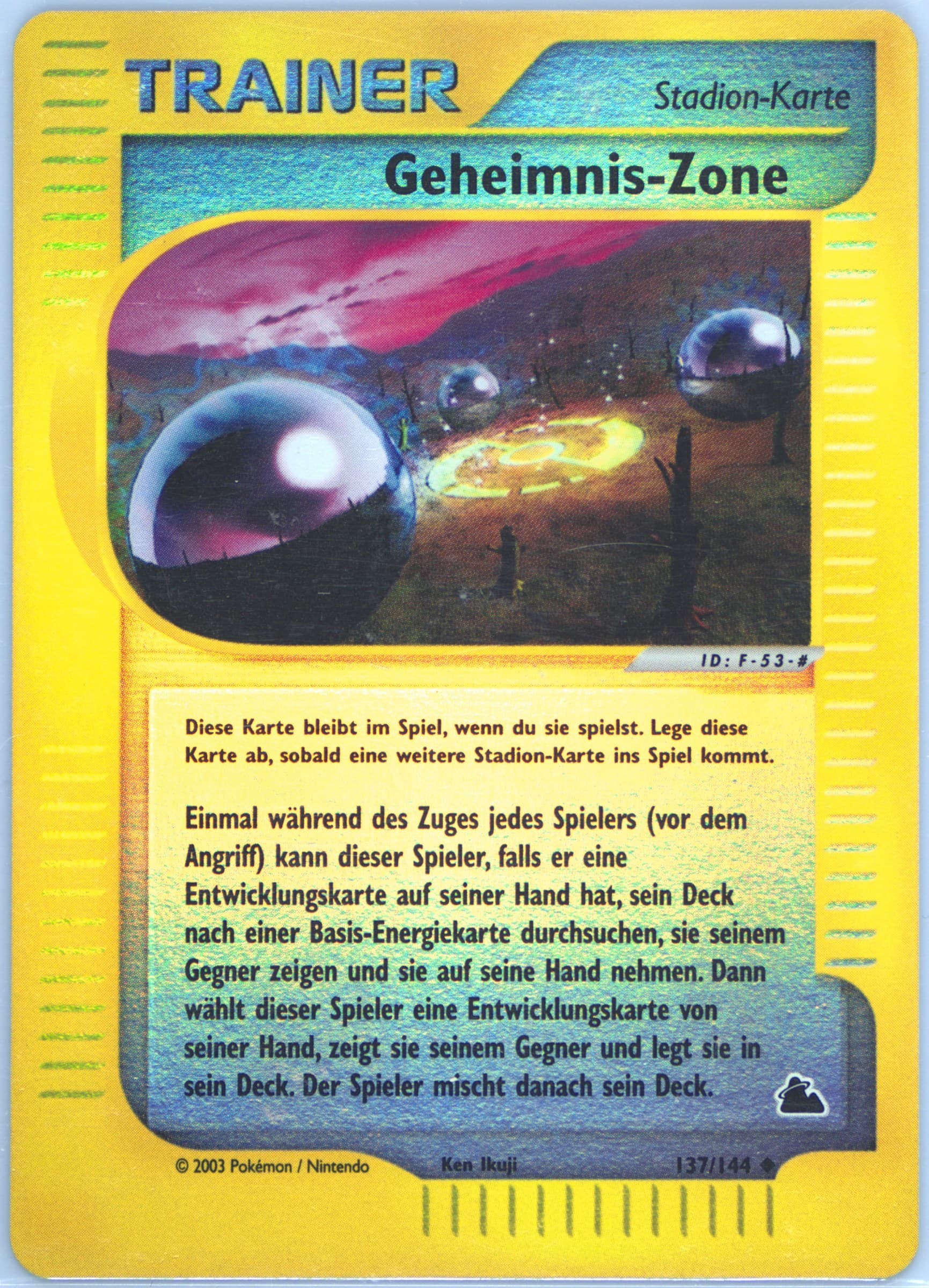 Geheimnis-Zone-Reverse Foil German (137) 2003 Pokemon Skyridge