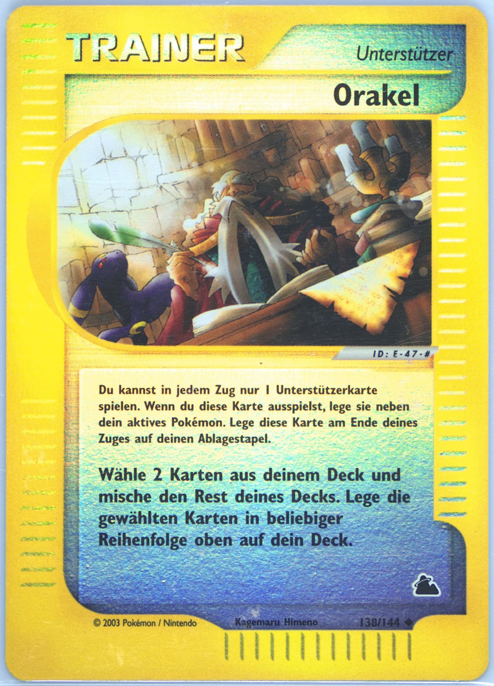 Orakel-Reverse Foil German (138) 2003 Pokemon Skyridge