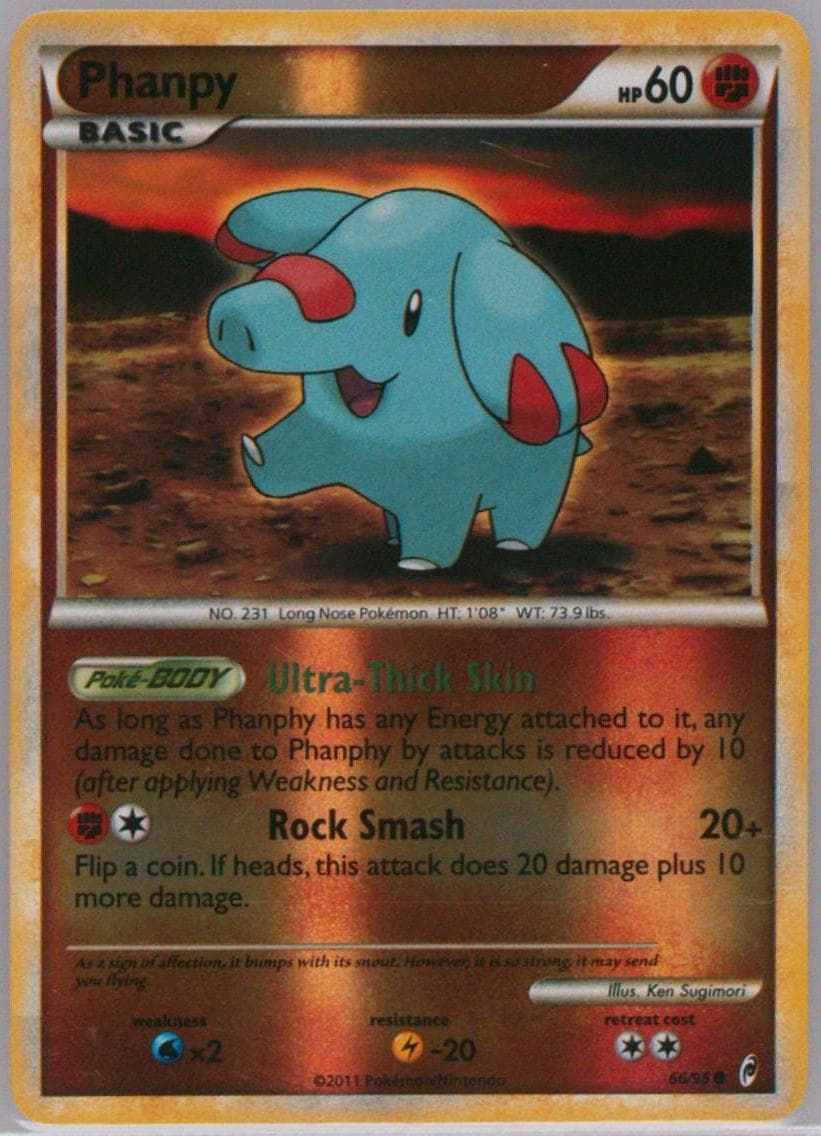 Phanpy-Reverse Foil Incorrect Spelling (66) 2011 Pokemon Call of Legends