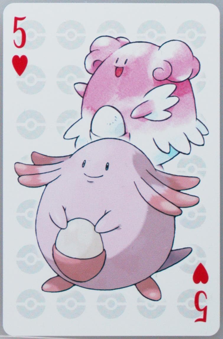 Blissey/Chansey 5 of Hearts 2006 Pokemon Center 10th Anniversary Playing Cards Red Deck