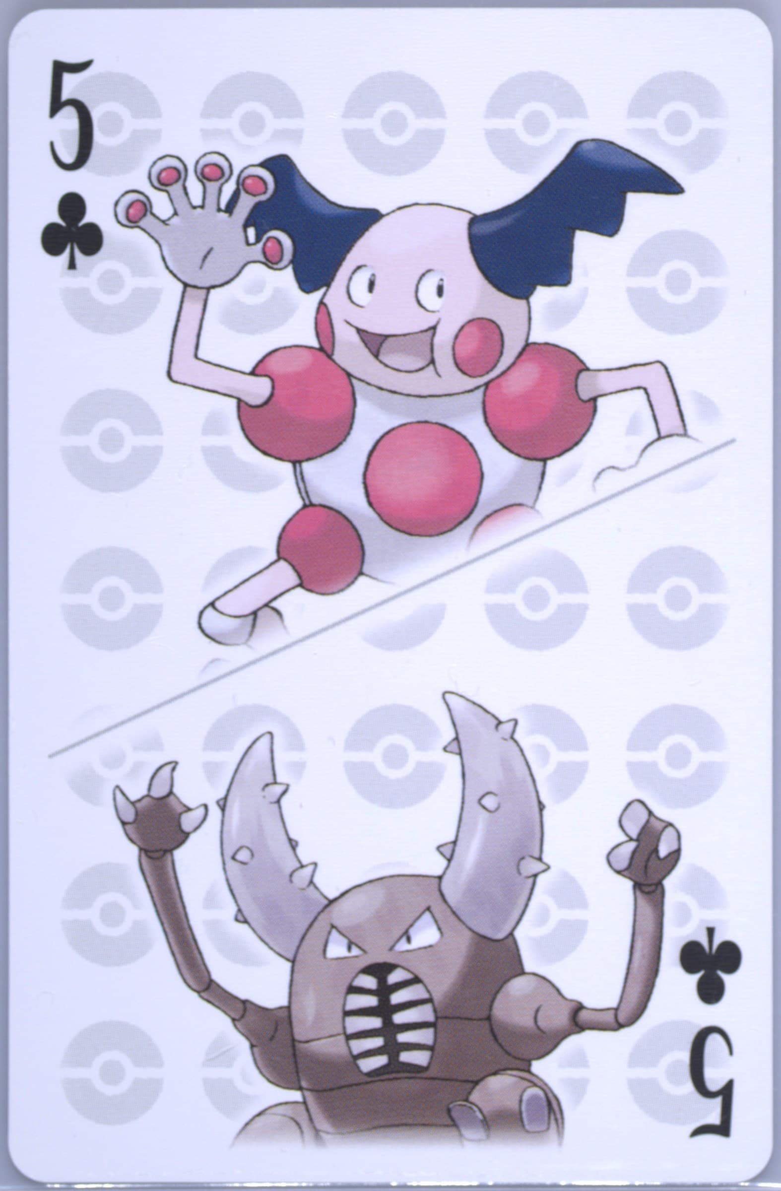 Mr. Mime/Pinsir 5 of Clubs 2006 Pokemon Center 10th Anniversary Playing Cards Green Deck