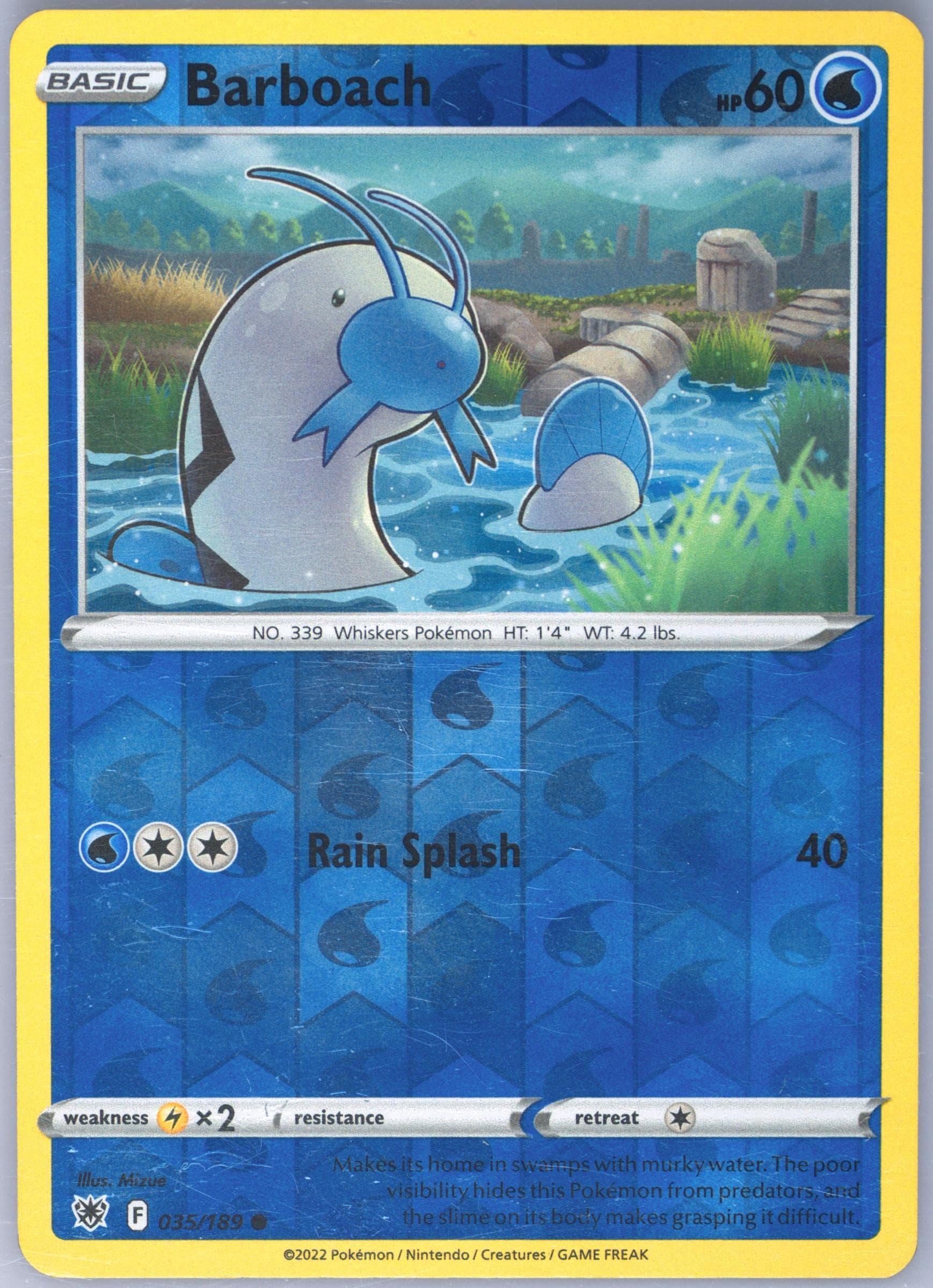 Barboach-Reverse Foil (035) 2022 Pokemon Sword & Shield Astral Radiance