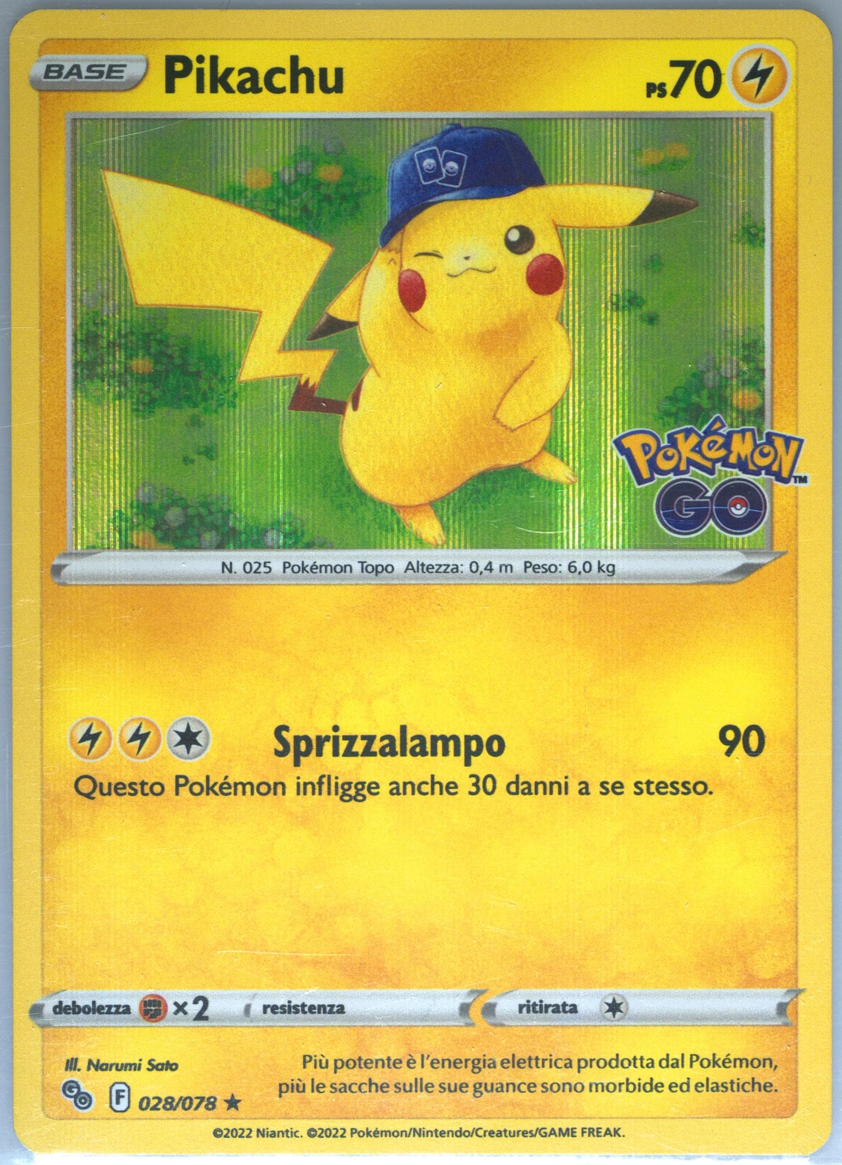 Pikachu-Holo Italian (028) 2022 Pokemon Go
