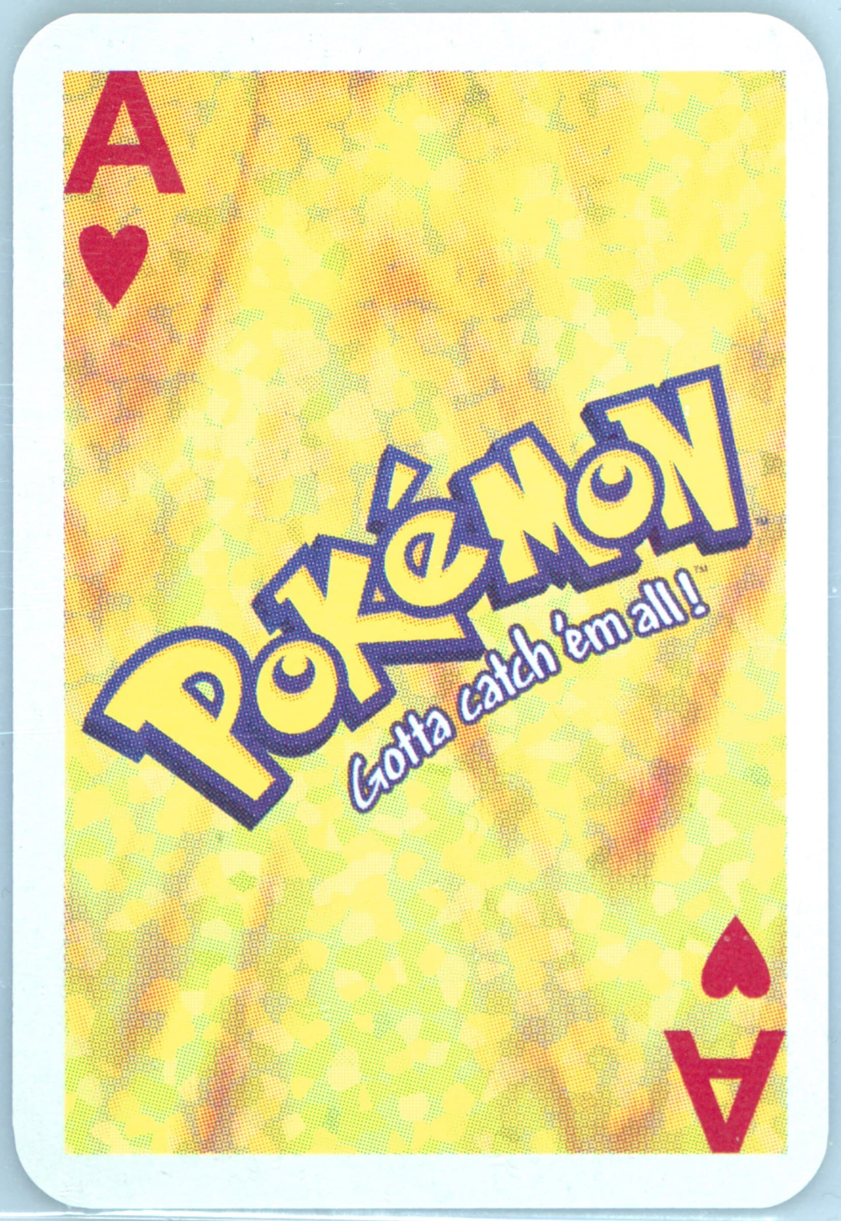 Pokemon Logo Ace of Hearts 1999 Bicycle Pokemon Mini Playing Cards Green Deck