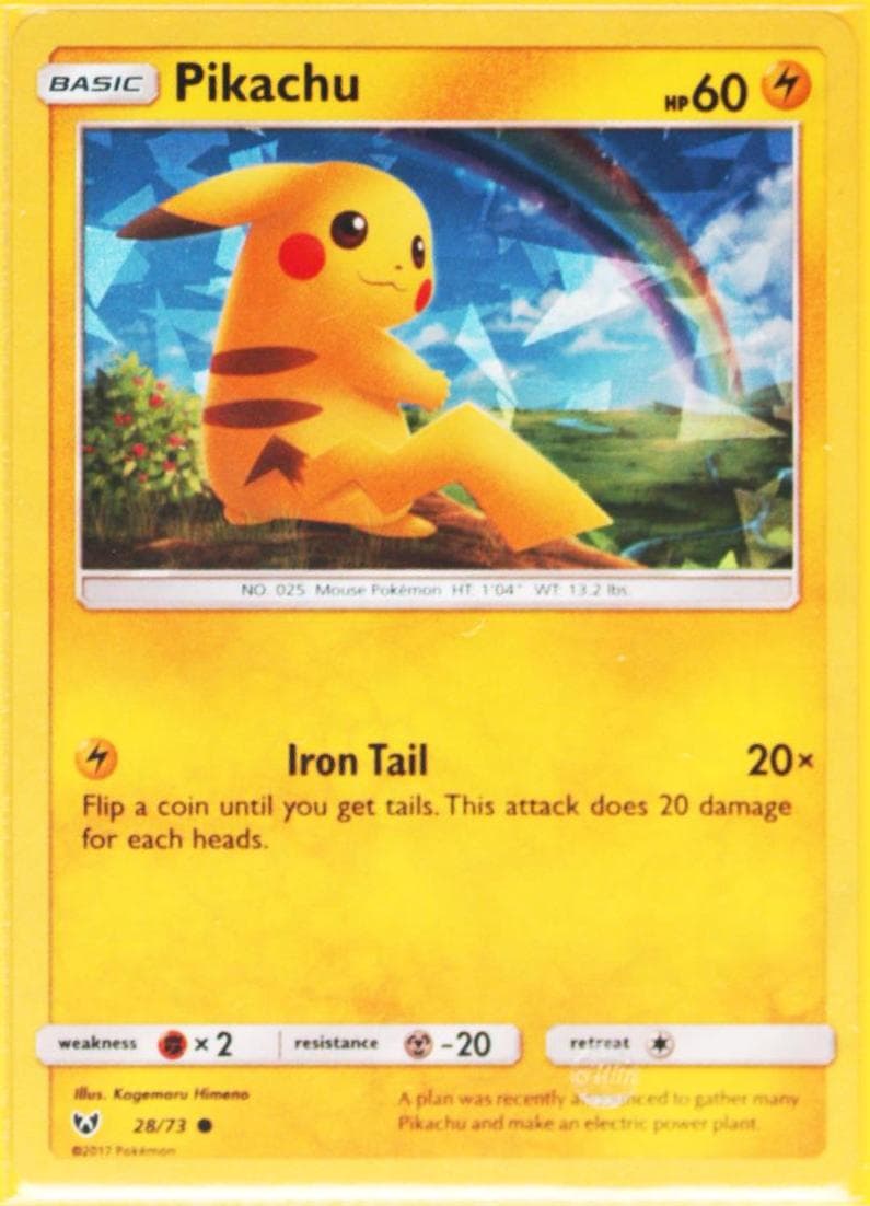 Pikachu-Holo Cracked Ice Let's Play Pikachu! Theme Deck-French (28) 2017 Pokemon Sun & Moon Shining Legends