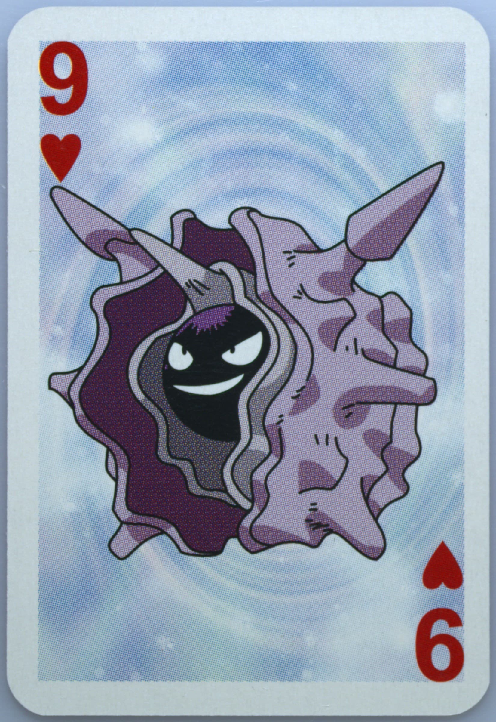 Cloyster 9 of Hearts 1999 Bicycle Pokemon Mini Playing Cards Blue Deck