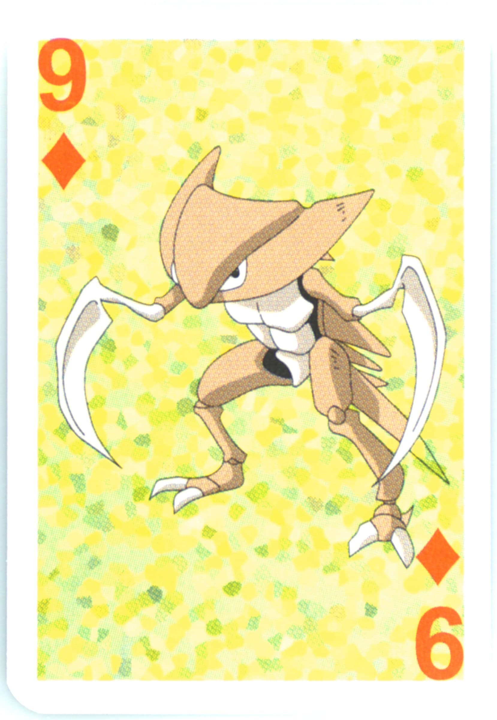 Kabutops 9 of Diamonds 1999 Bicycle Pokemon Mini Playing Cards Green Deck