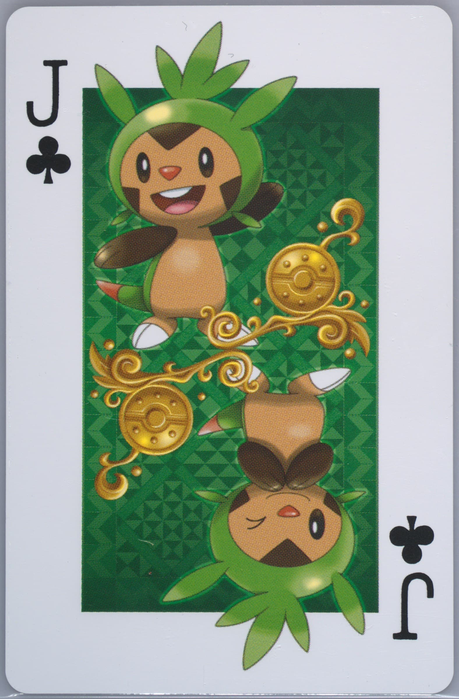 Jack of Clubs Chespin 2013 Pokemon Center Tokyo Bay Playing Cards
