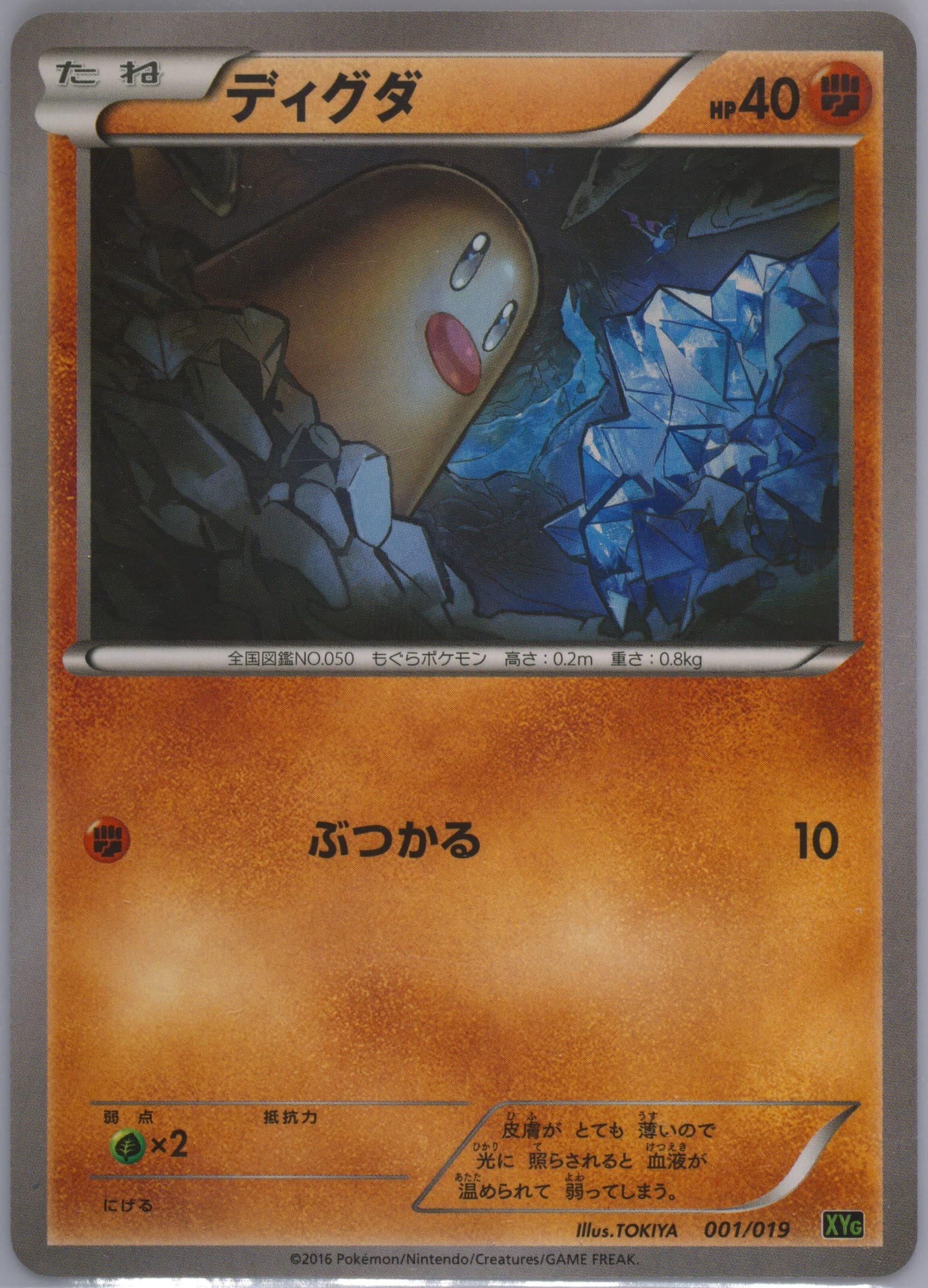 Diglett (001) 2016 Pokemon Japanese Zygarde EX Perfect Battle Deck